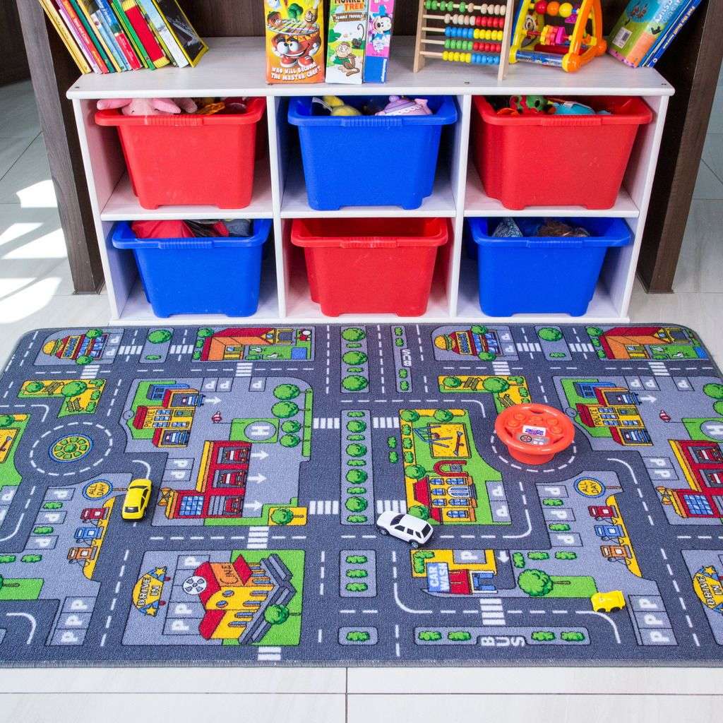 Play Town Village Roads Kids Rug - Image 2