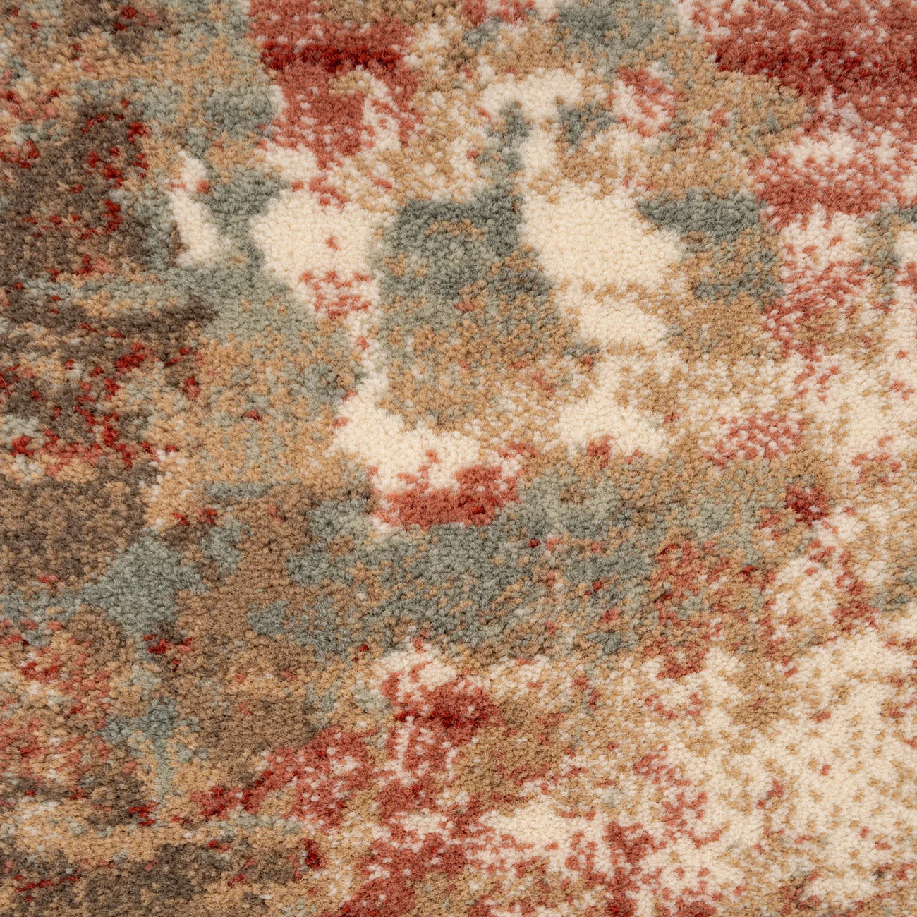 Plush Abstract Beige Orange Runner - Farah - Image 4