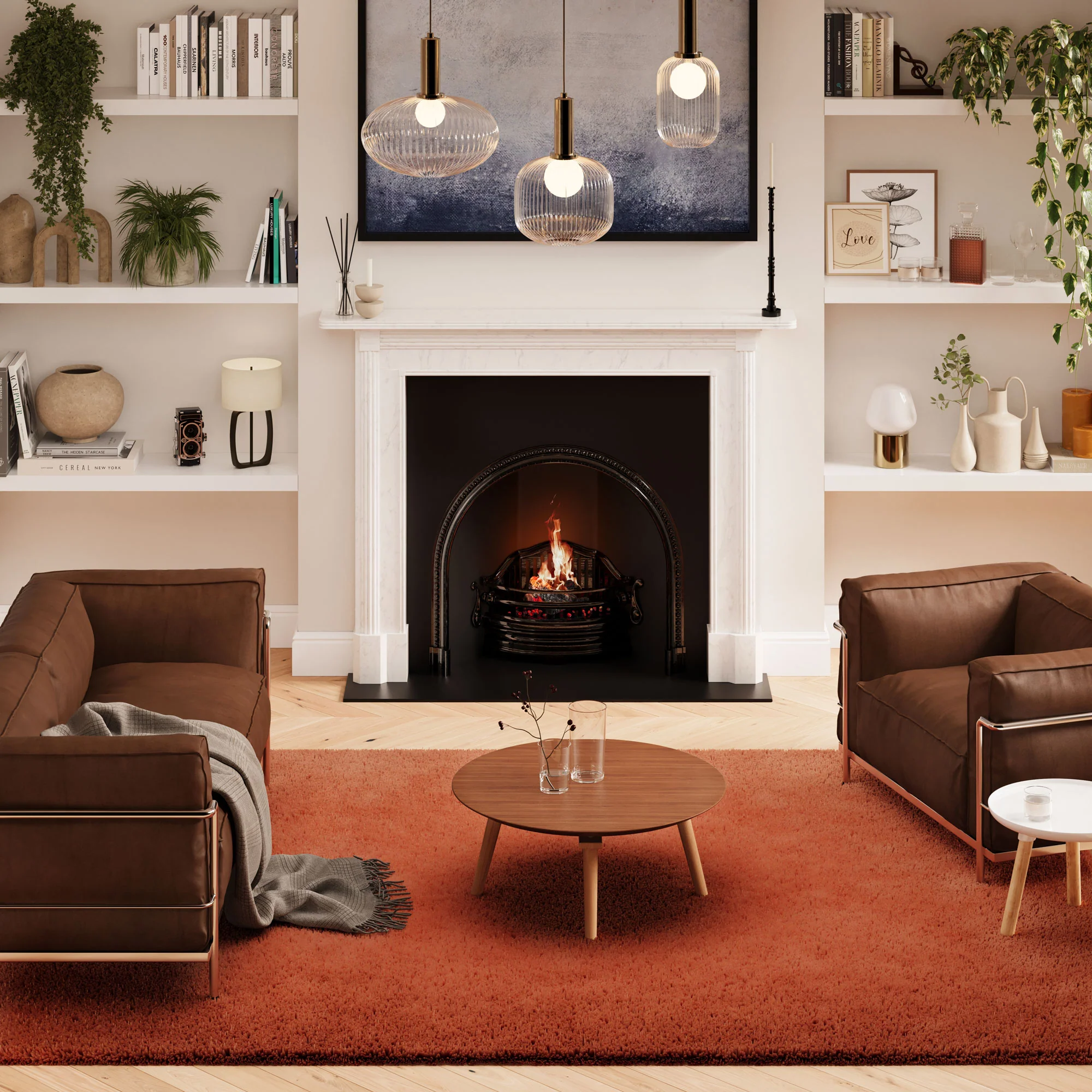 Premium Terracotta Shaggy Rug - Sienna