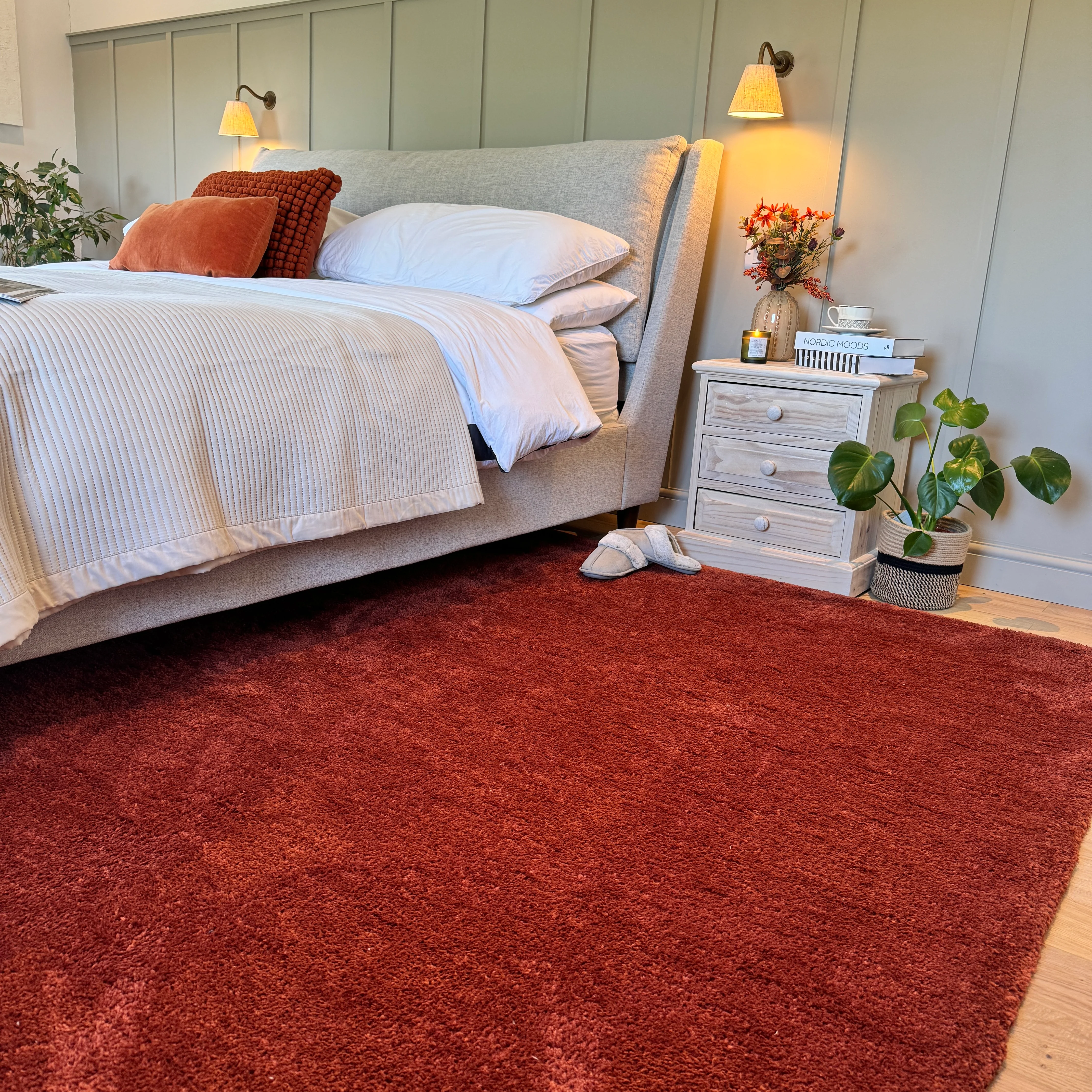 Premium Terracotta Shaggy Rug - Sienna - Image 6