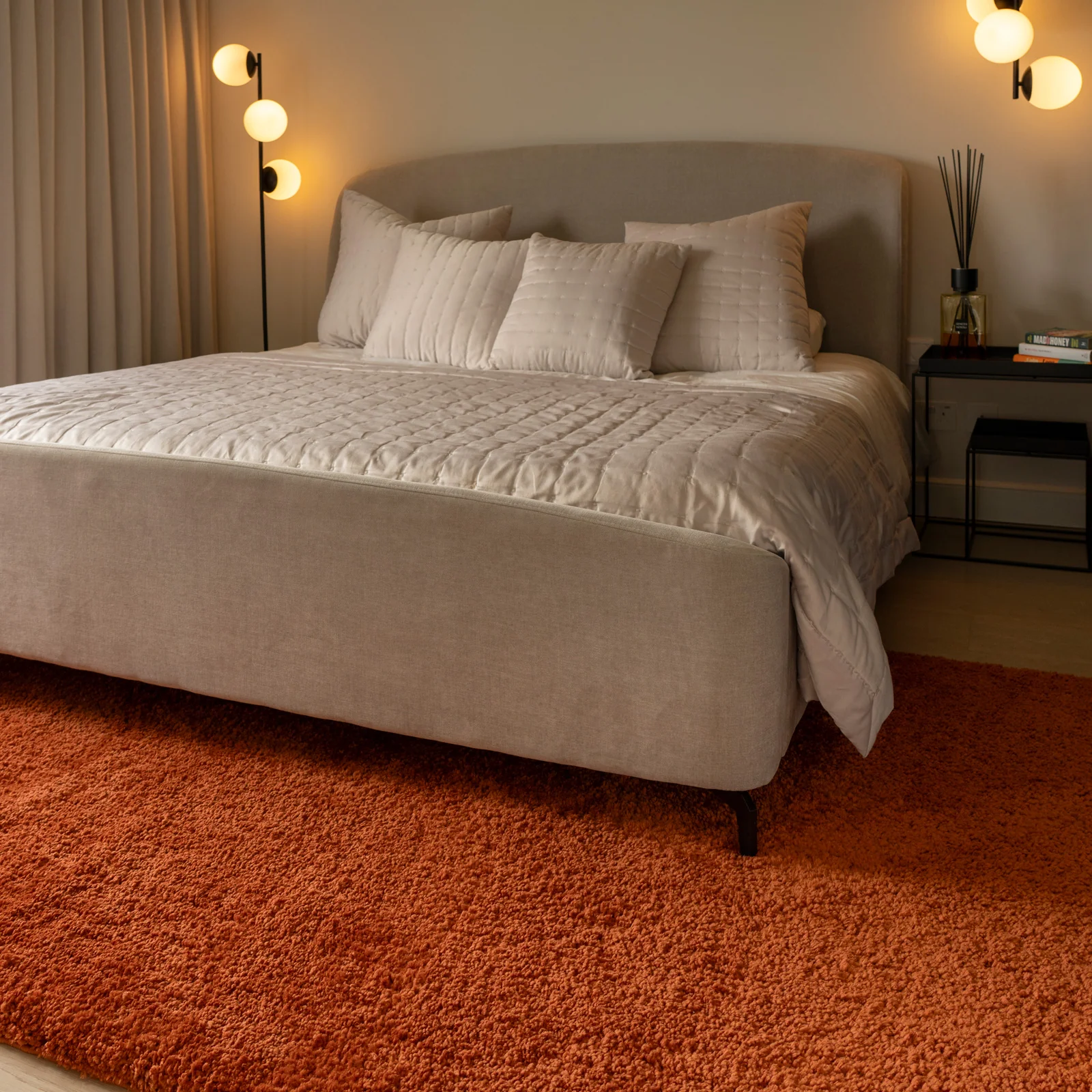 Premium Washable Terracotta Shaggy Rug - Image 10