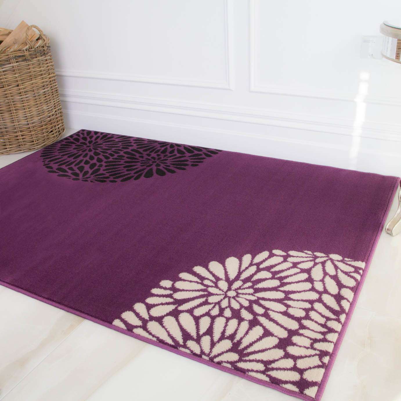 Purple and Black Modern Rug - Image 3