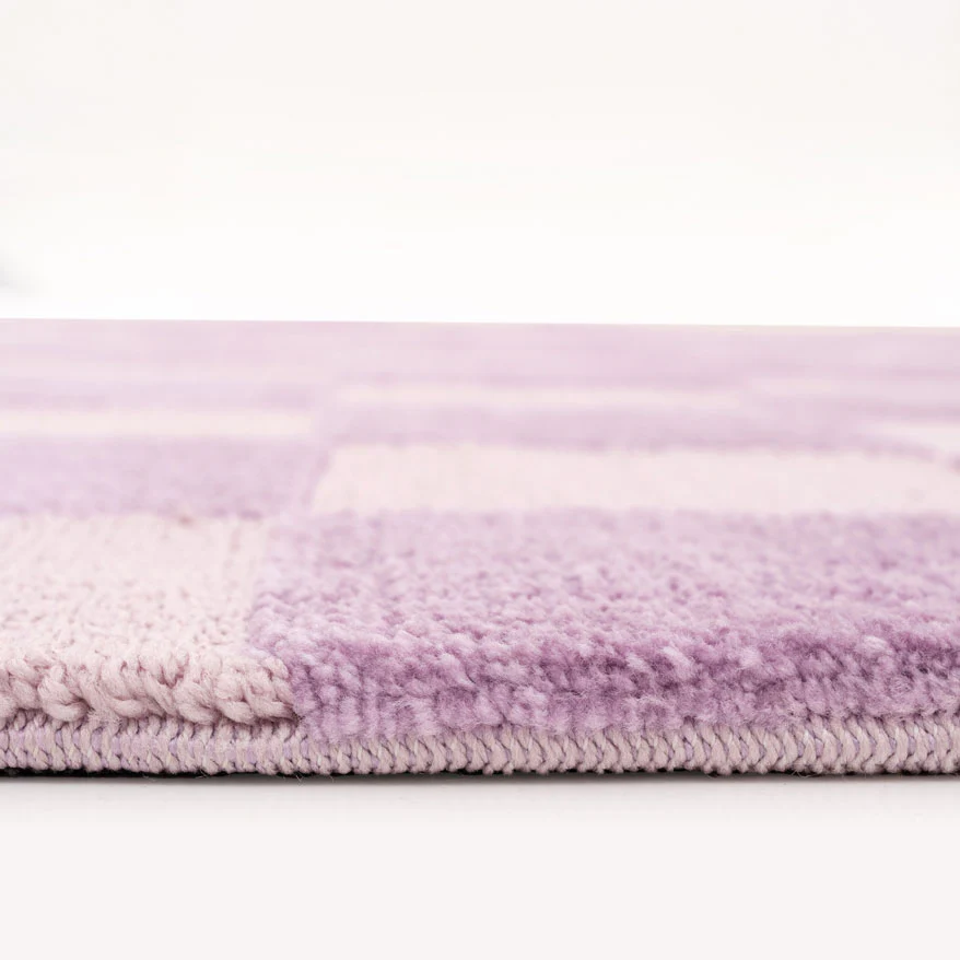 Retro Lavender Checkerboard Rug - Maze - Image 6