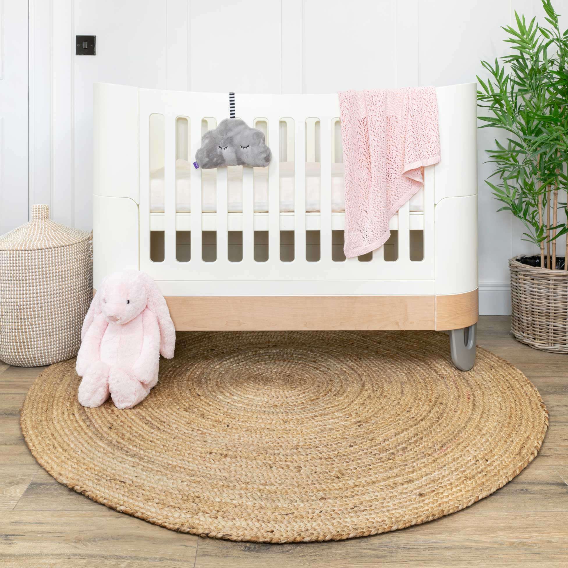 Rustic Jute Round Natural Circle Nursery Rug - Image 4