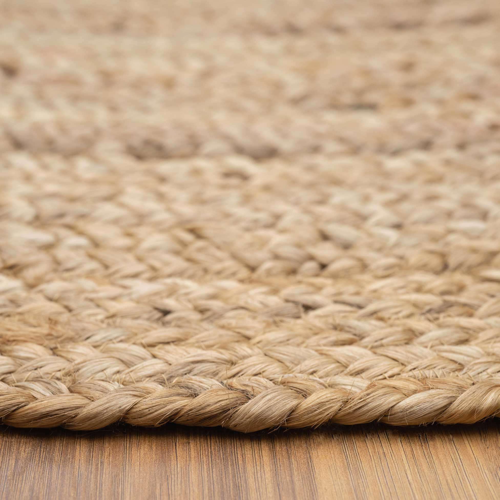 Rustic Jute Round Natural Circle Rug - Image 5