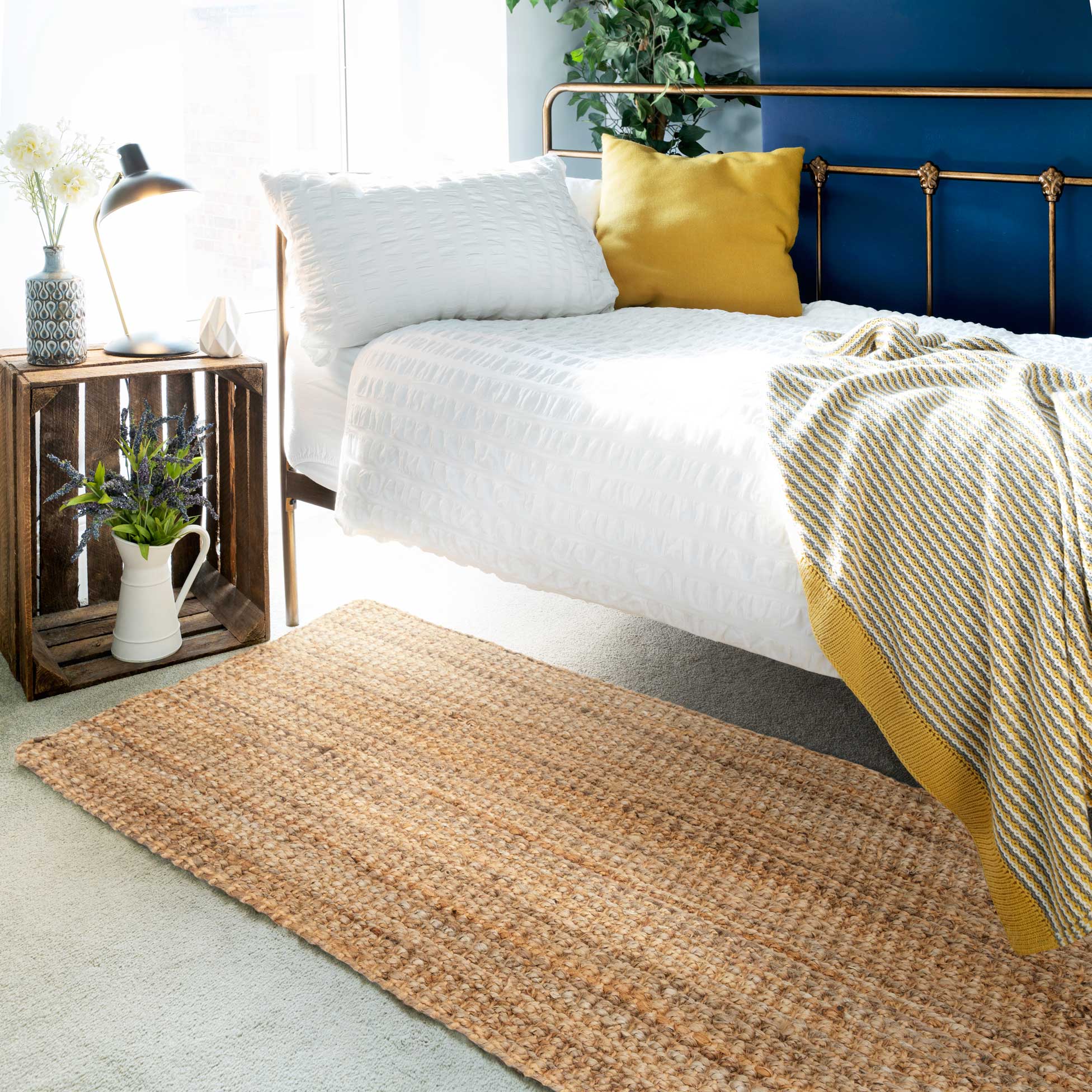 Rustic Jute Sisal Brown Natural Runner Rug - Image 2