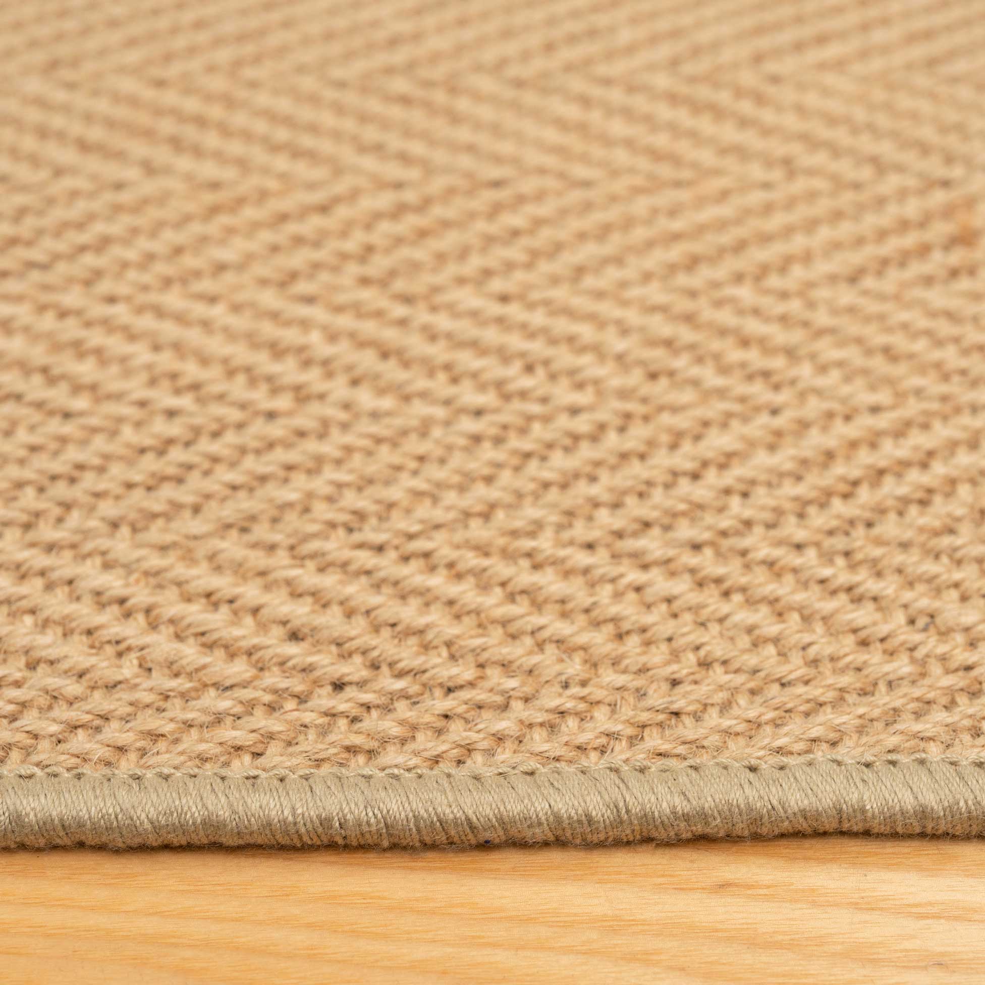 Light Jute Chevron Stair Carpet Runner - Image 5