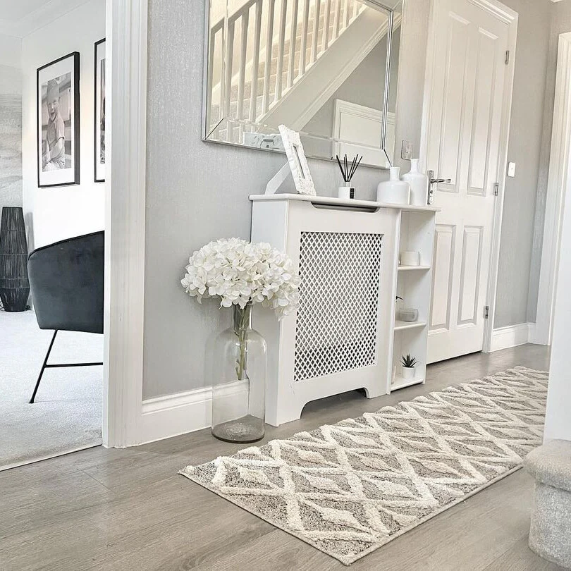 Scandi Grey Cream Runner Rug - Image 2