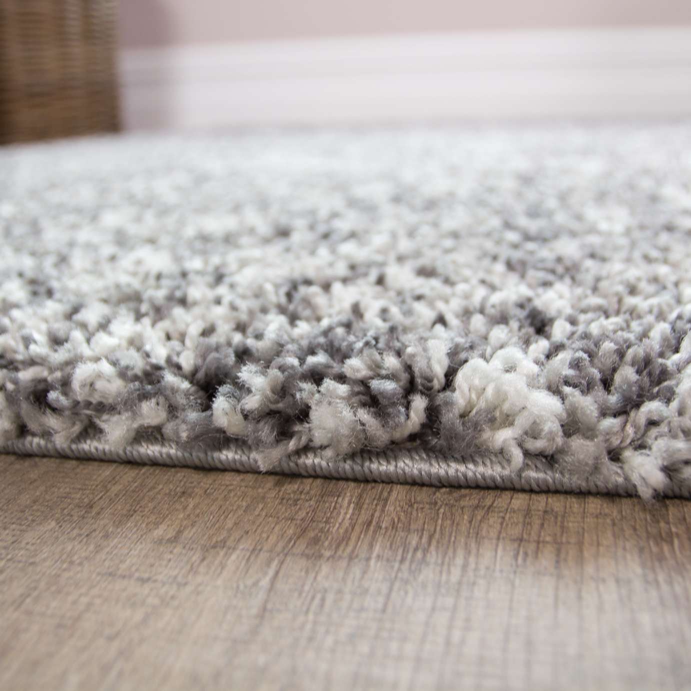 Silver Shaggy Round Circle Rug for Living Room - Image 4