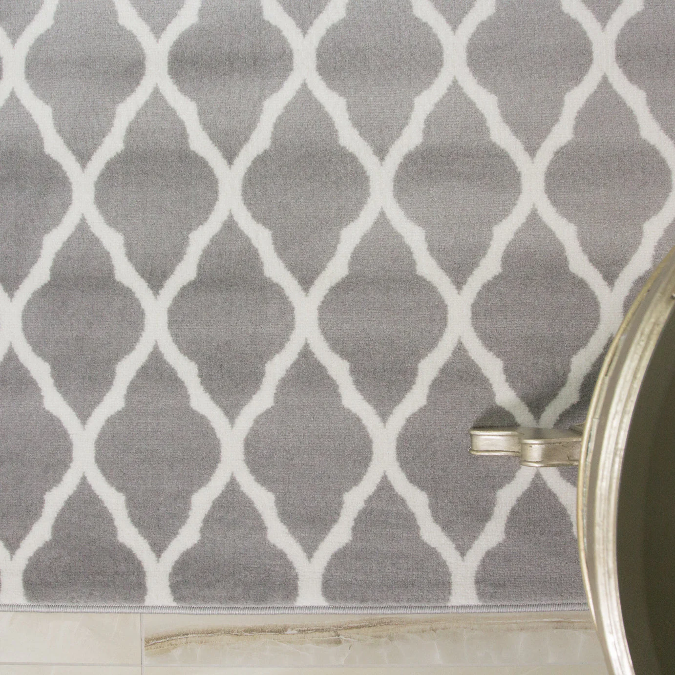 Small Trellis Silver Grey Mat - Image 6