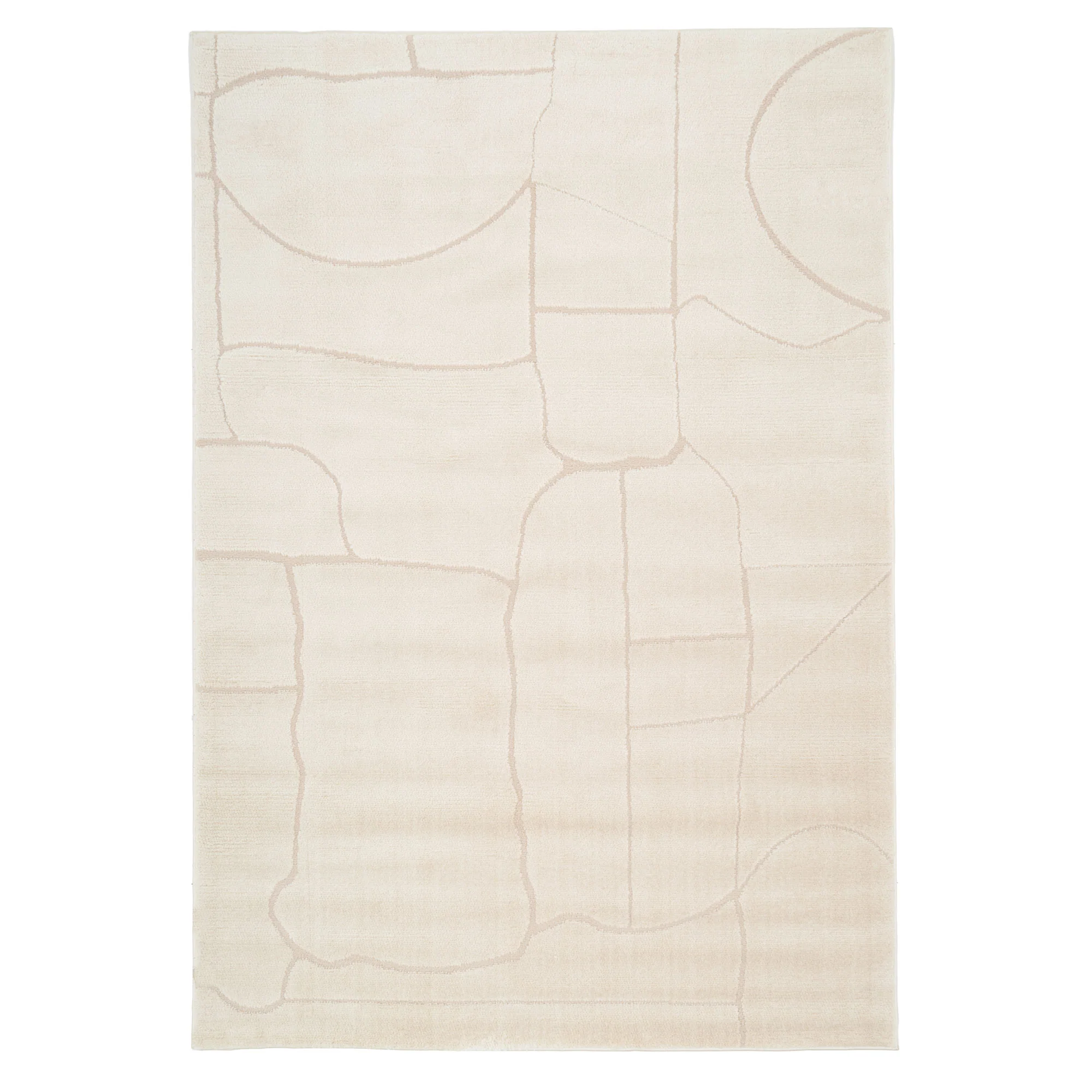 Soft Cream Abstract Rug - Aura