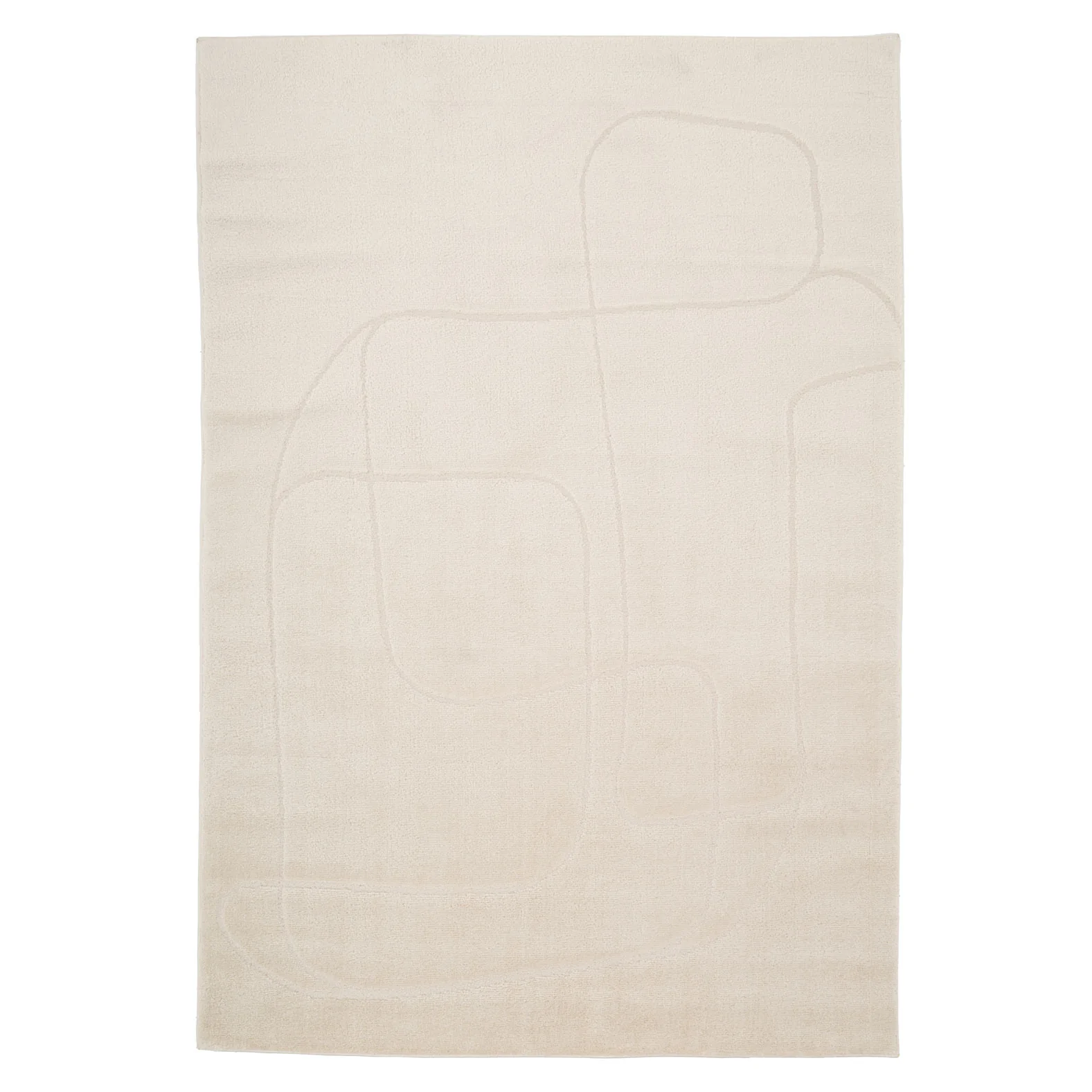 Soft Cream Scribble Rug - Zola