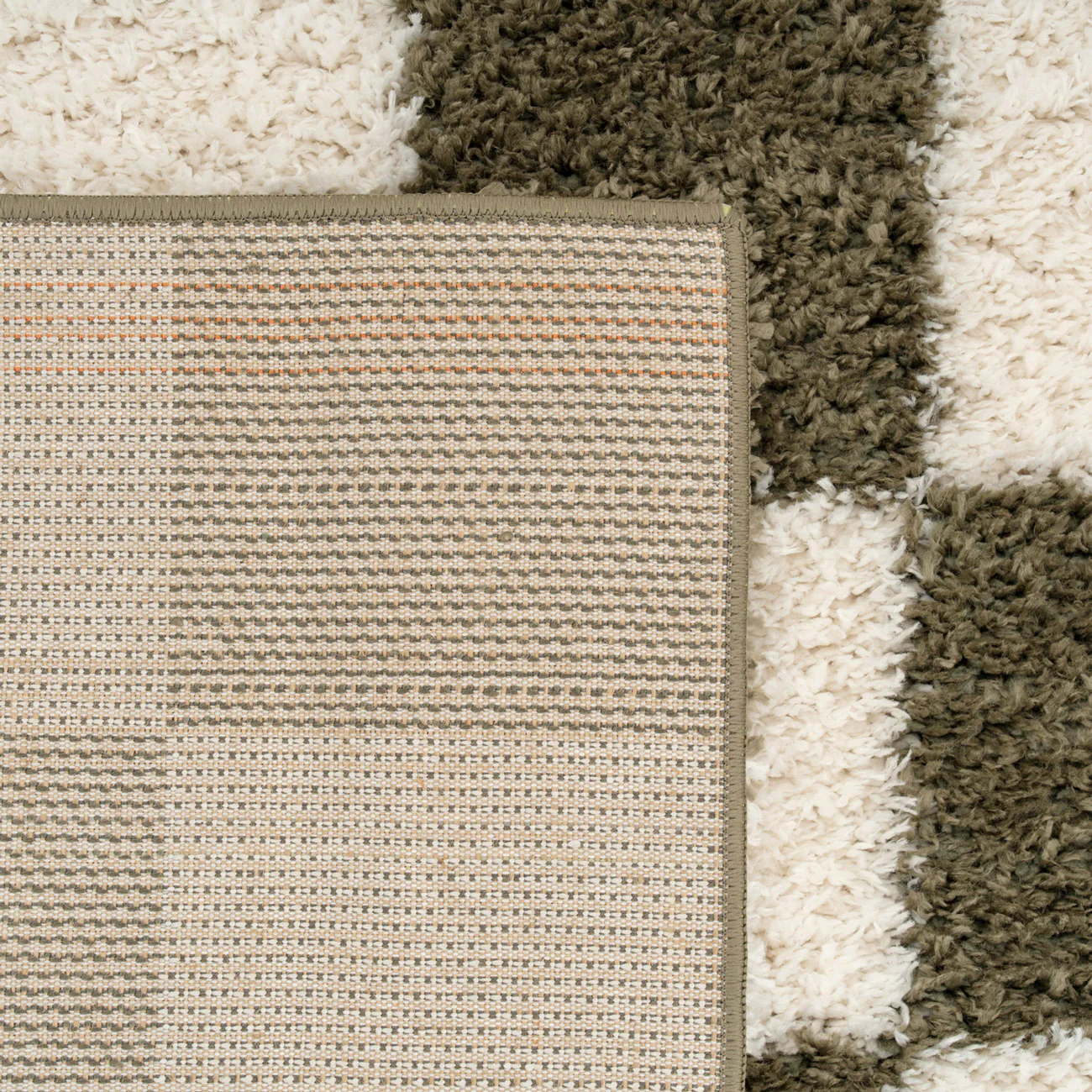 Soft Green Checkerboard Shaggy Runner - Josie - Image 5