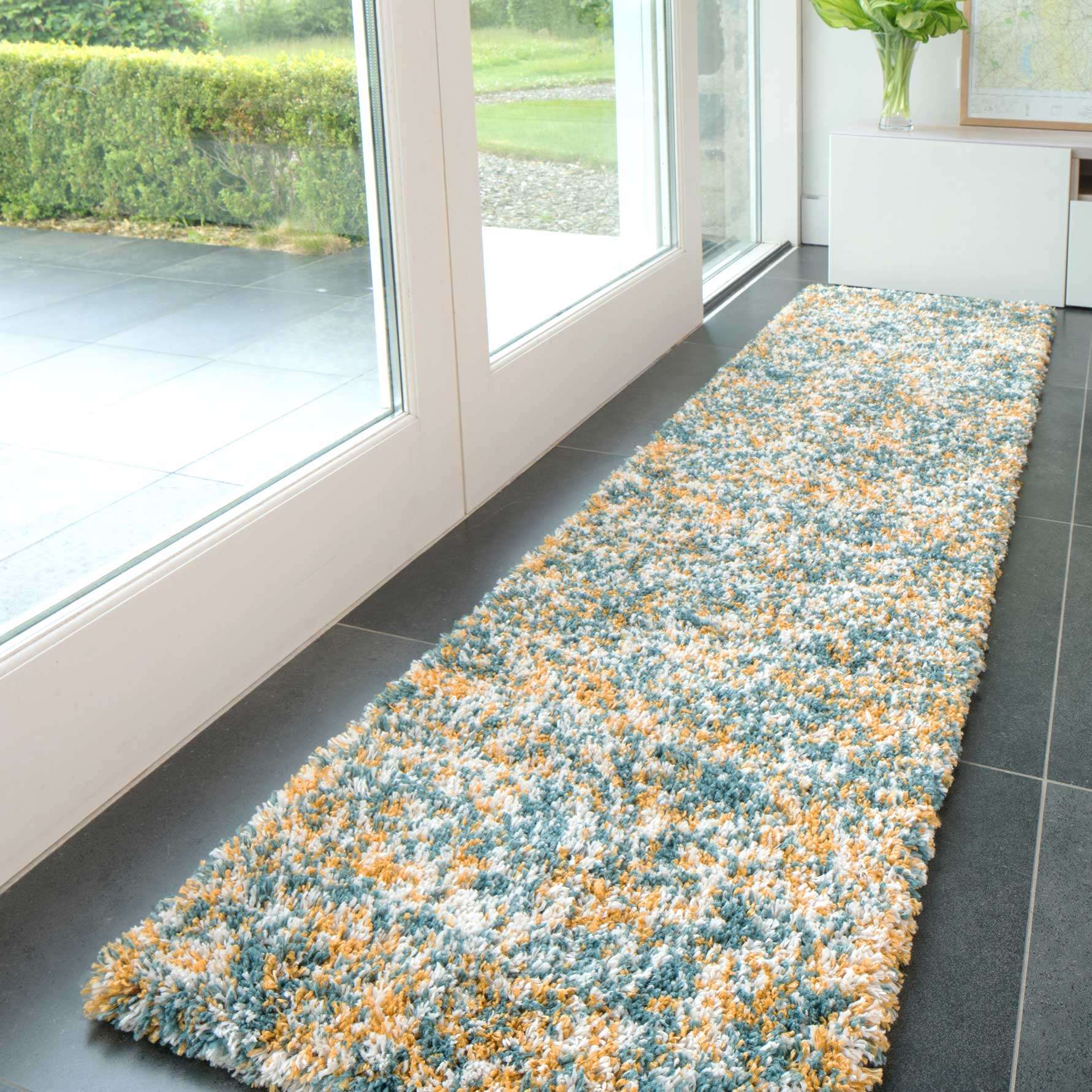 Soft Mottled Multicolour Shaggy Runner Rug - Image 2
