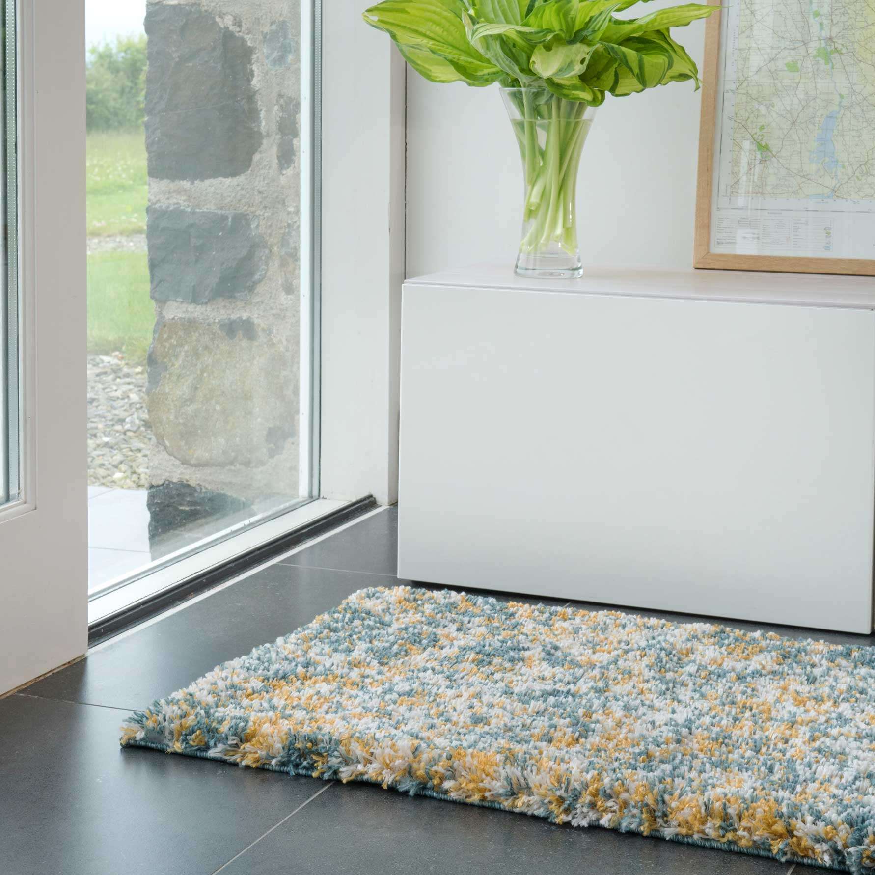 Soft Mottled Multicolour Shaggy Runner Rug - Image 5