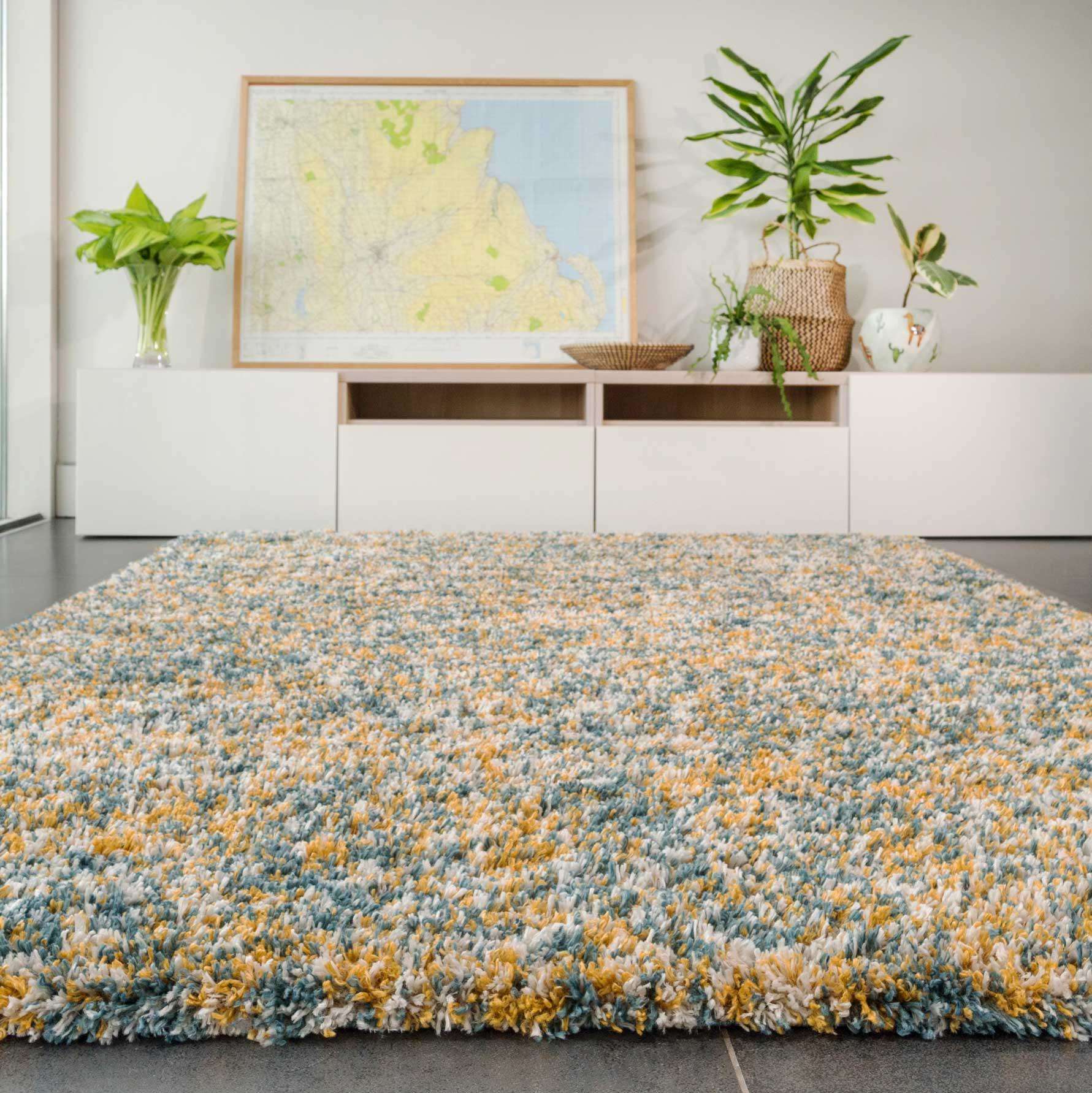 Soft Mottled Multicolour Shaggy Runner Rug - Image 6