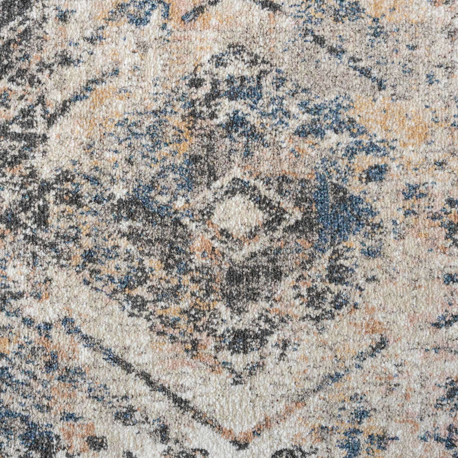 Soft Multicolour Concentric Diamond Area Rug - Erin - Image 5