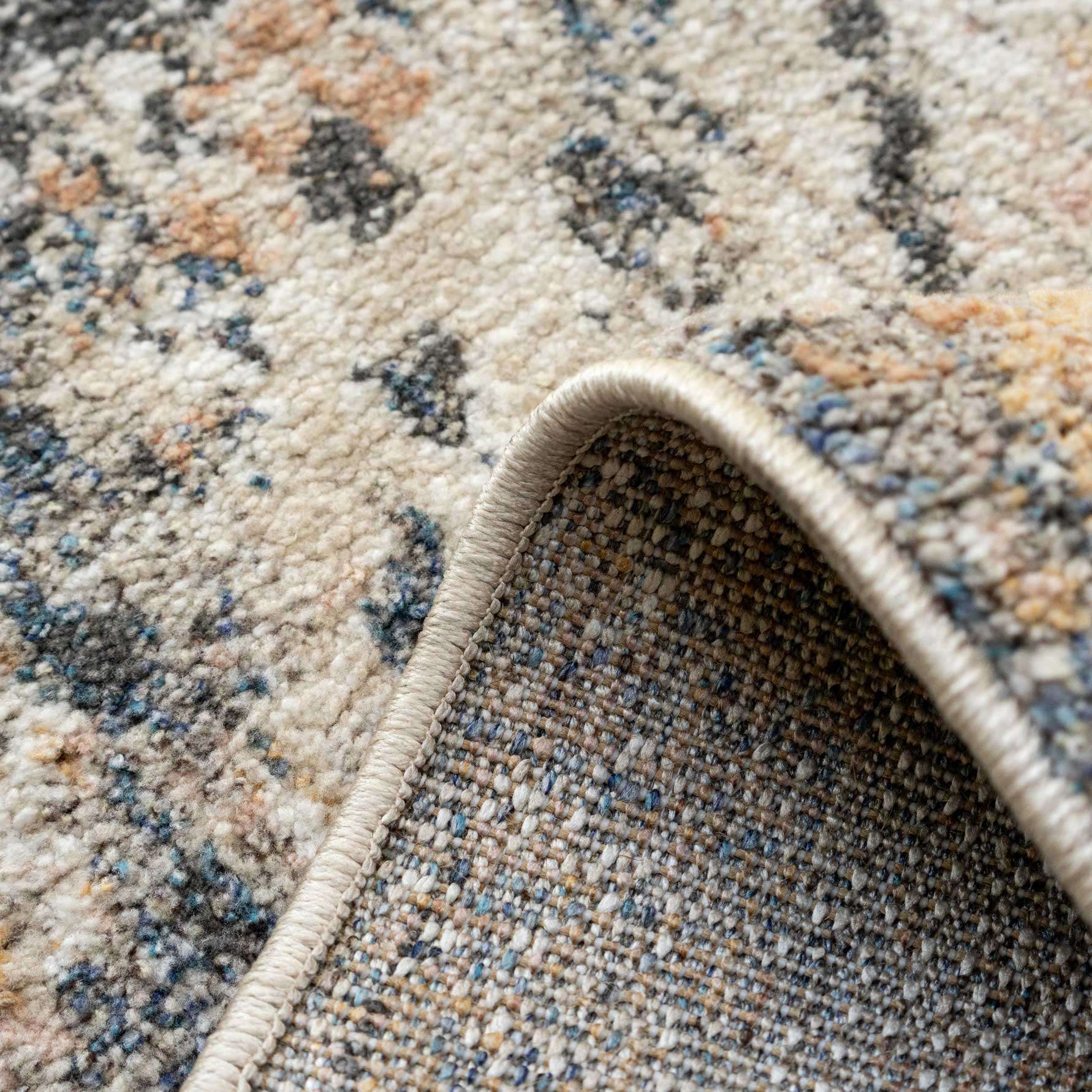 Soft Multicolour Concentric Diamond Area Rug - Erin - Image 7