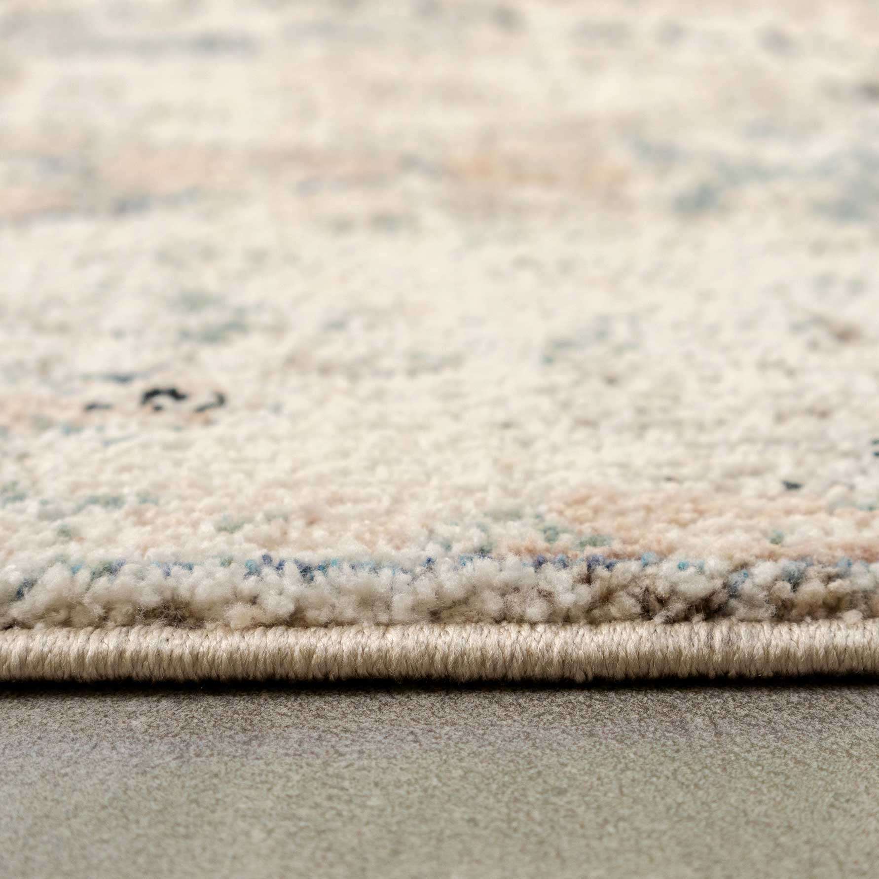 Soft Natural Blue Aztec Hallway Rug - Image 6
