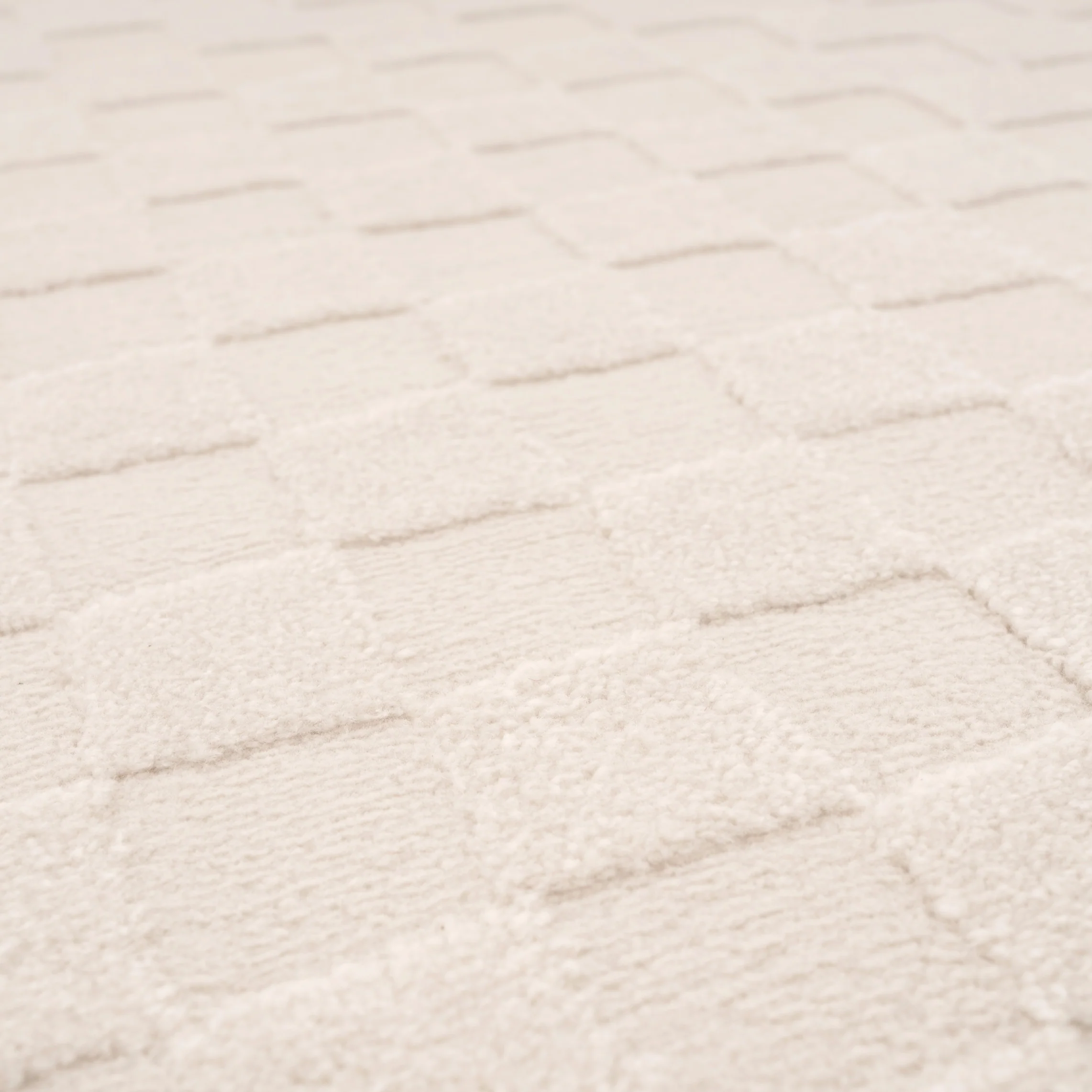 Soft Natural Cream Retro Checkerboard Rug - Liv - Image 13