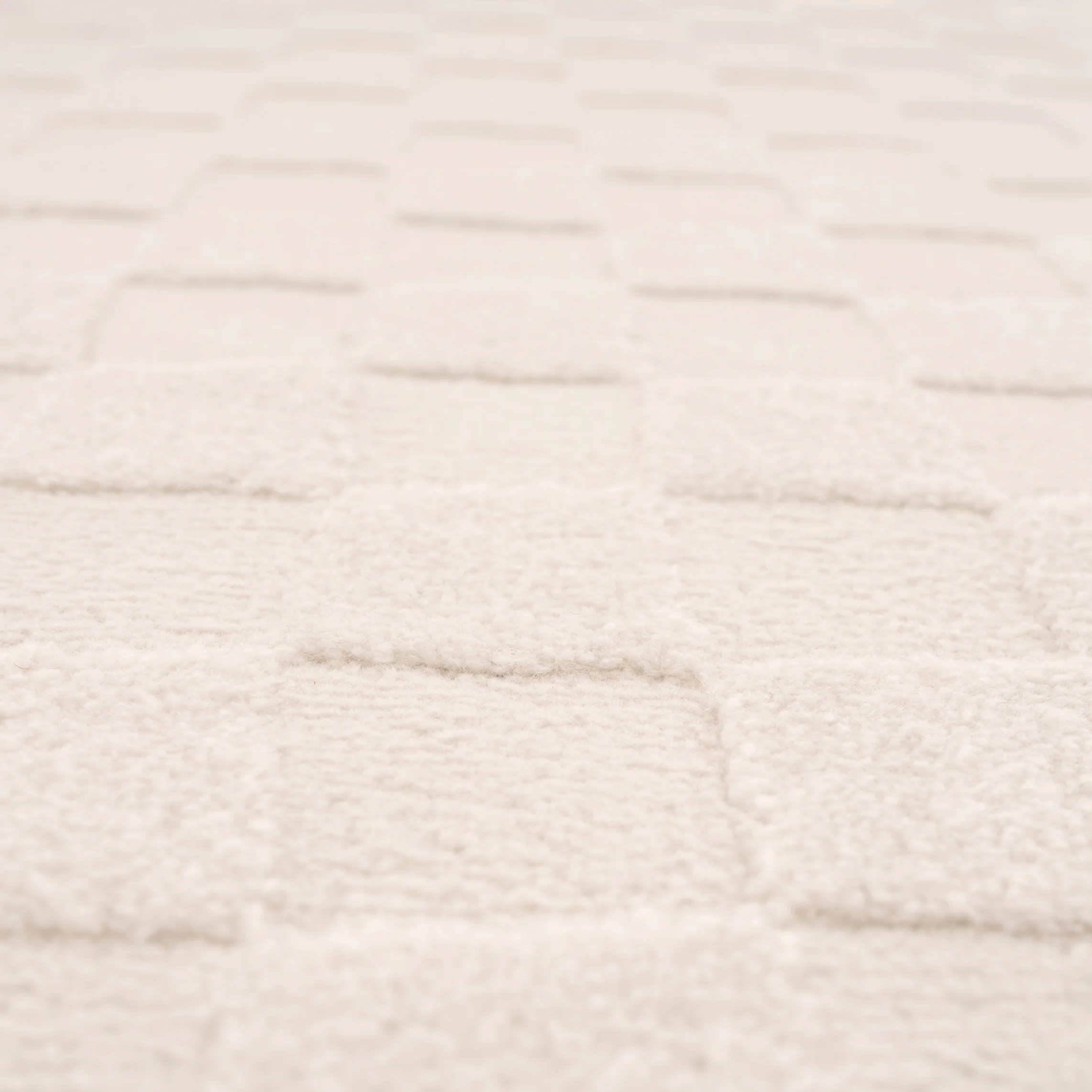 Soft Natural Cream Retro Checkerboard Rug - Liv - Image 8