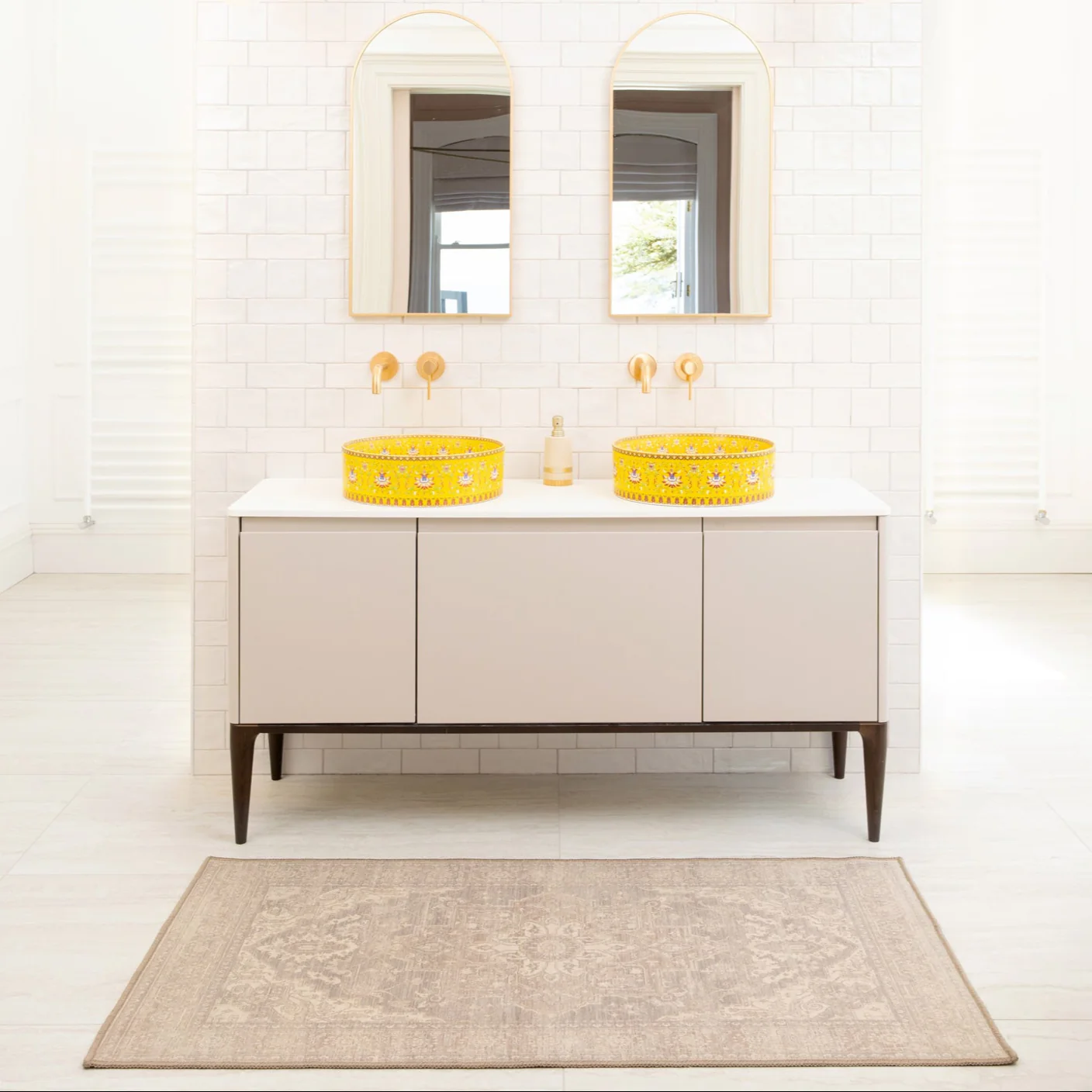 Soft Washable Beige Doormat - Mariana - Image 4