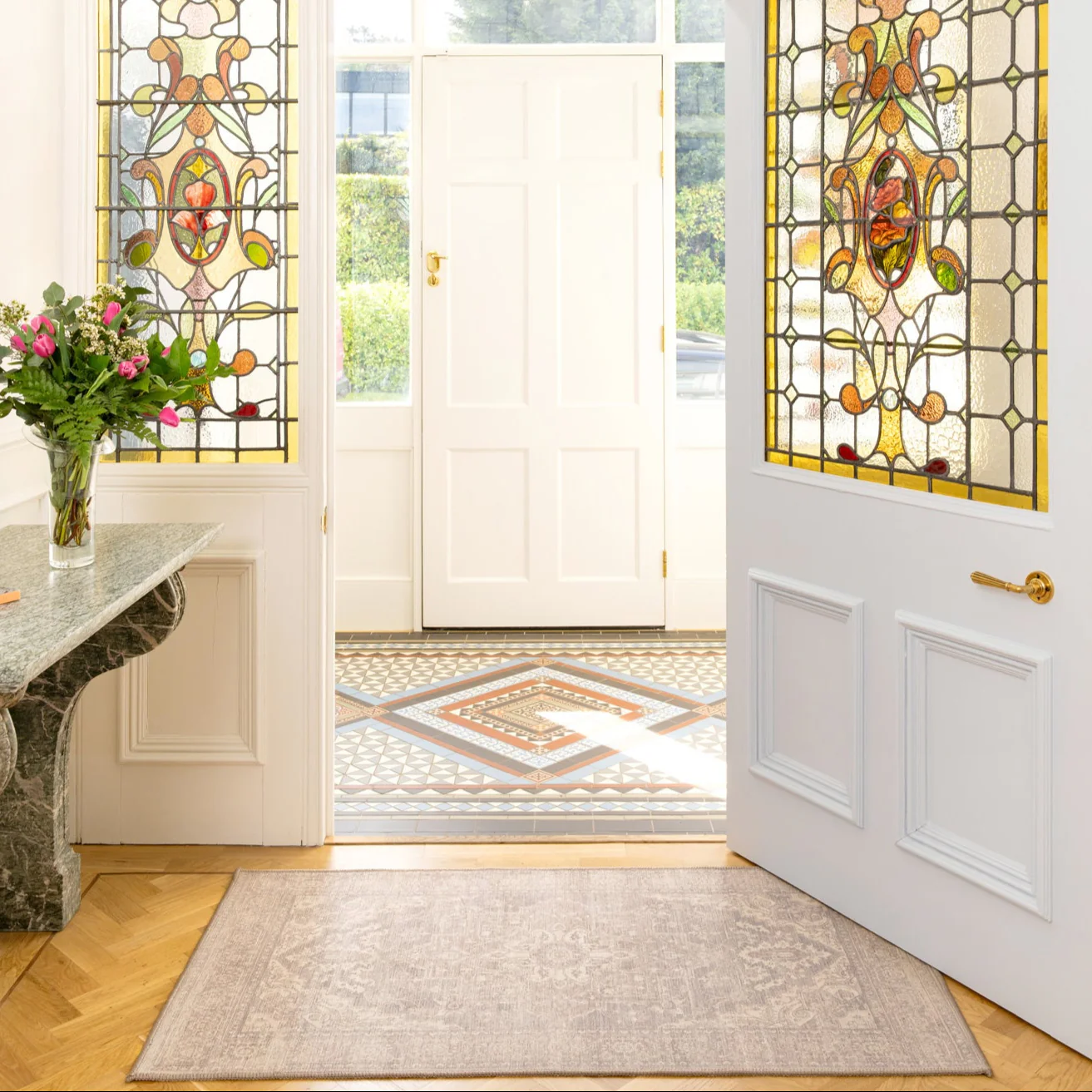 Soft Washable Beige Doormat - Mariana - Image 2