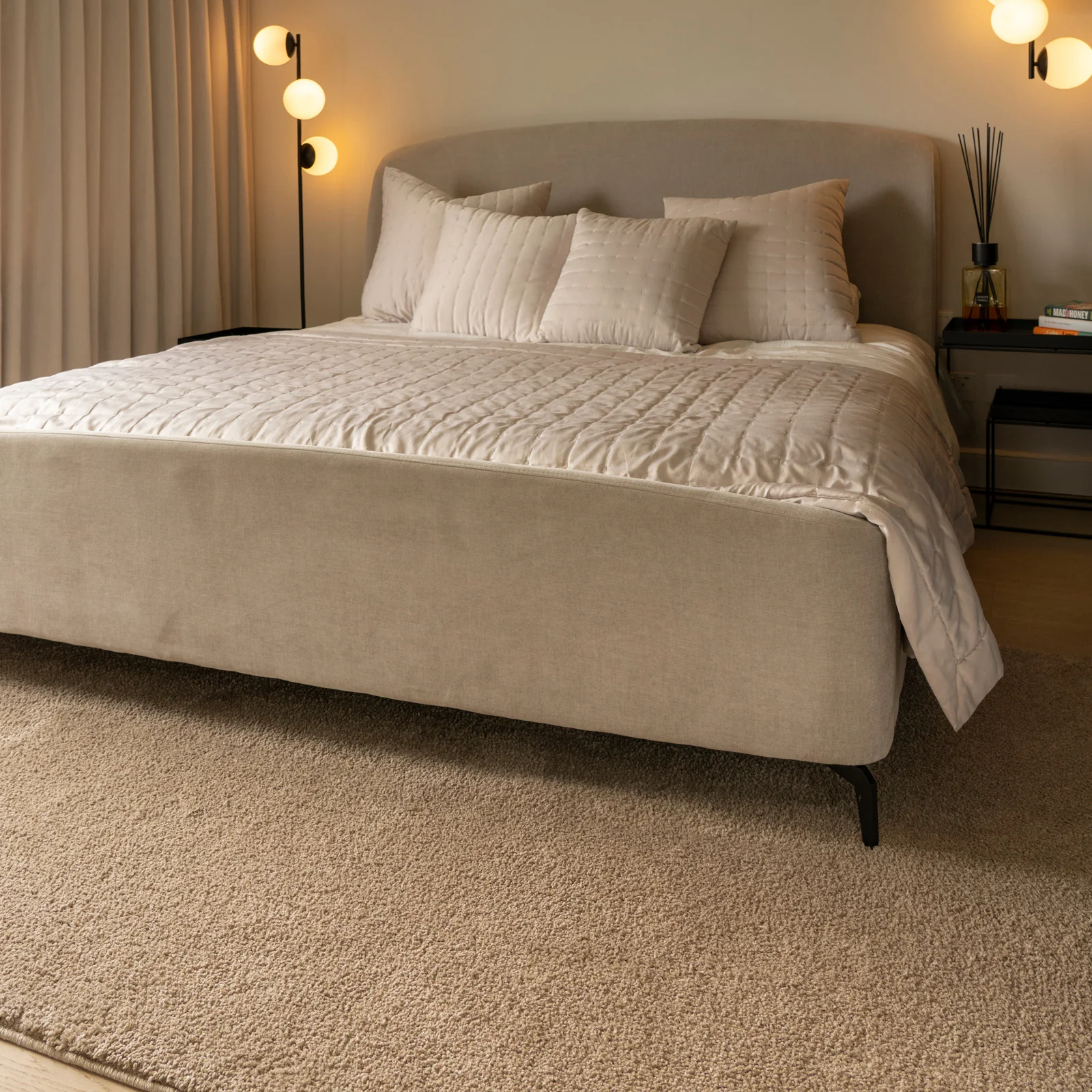 Soft Washable Beige Shaggy Rug - Image 2