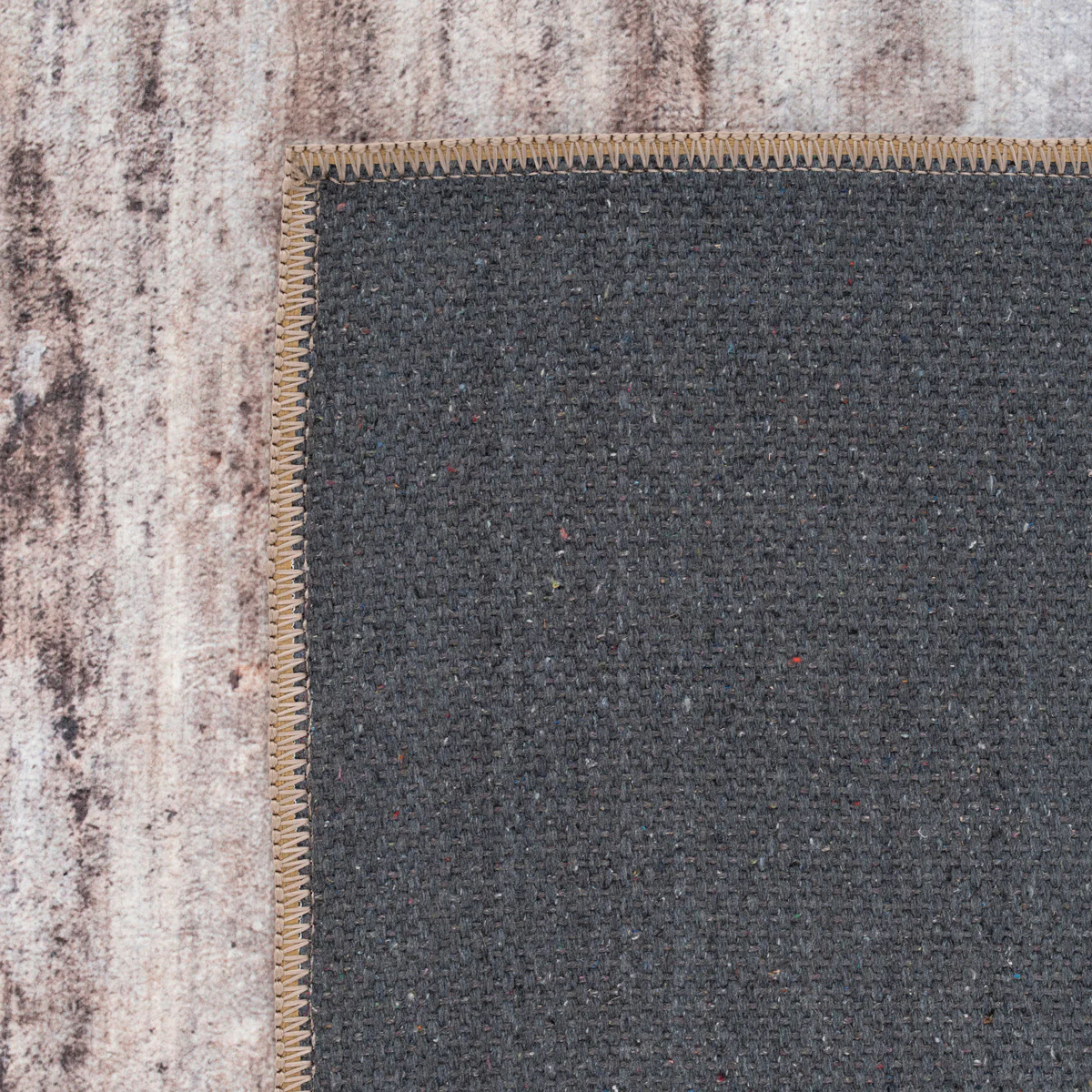 Soft Washable Brown Abstract Rug - Taron - Image 10