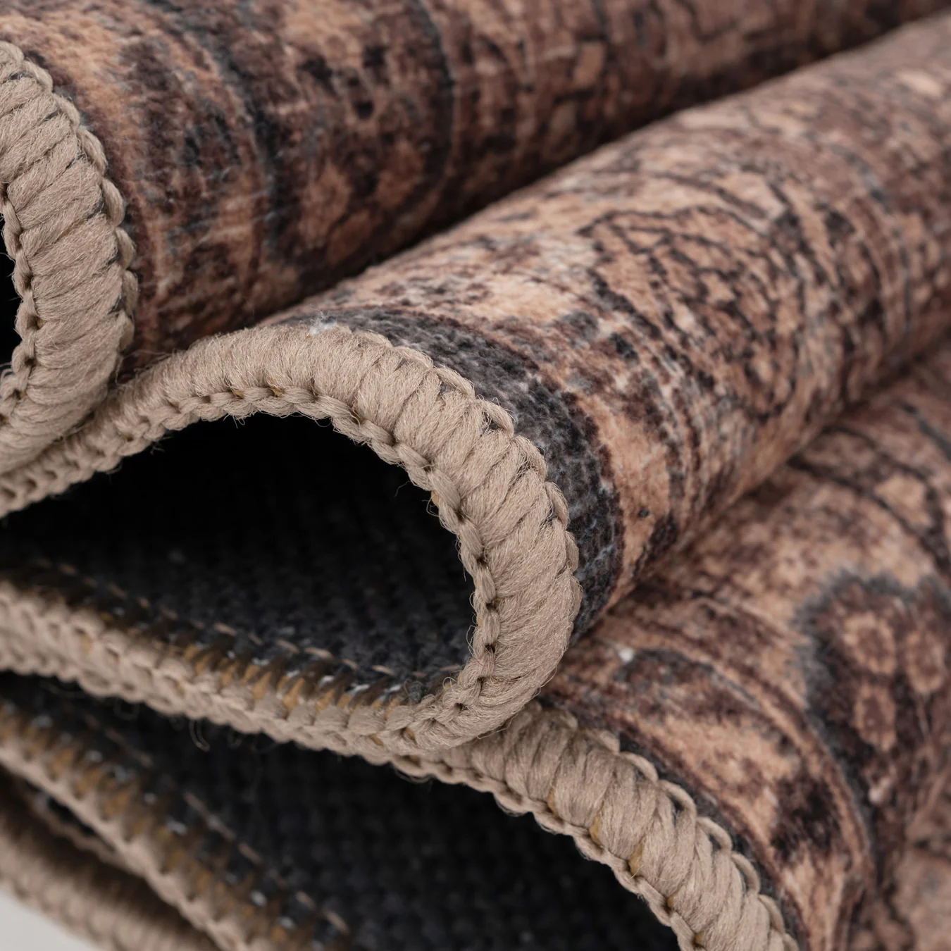 Soft Washable Brown Traditional Runner - Mabel - Image 4