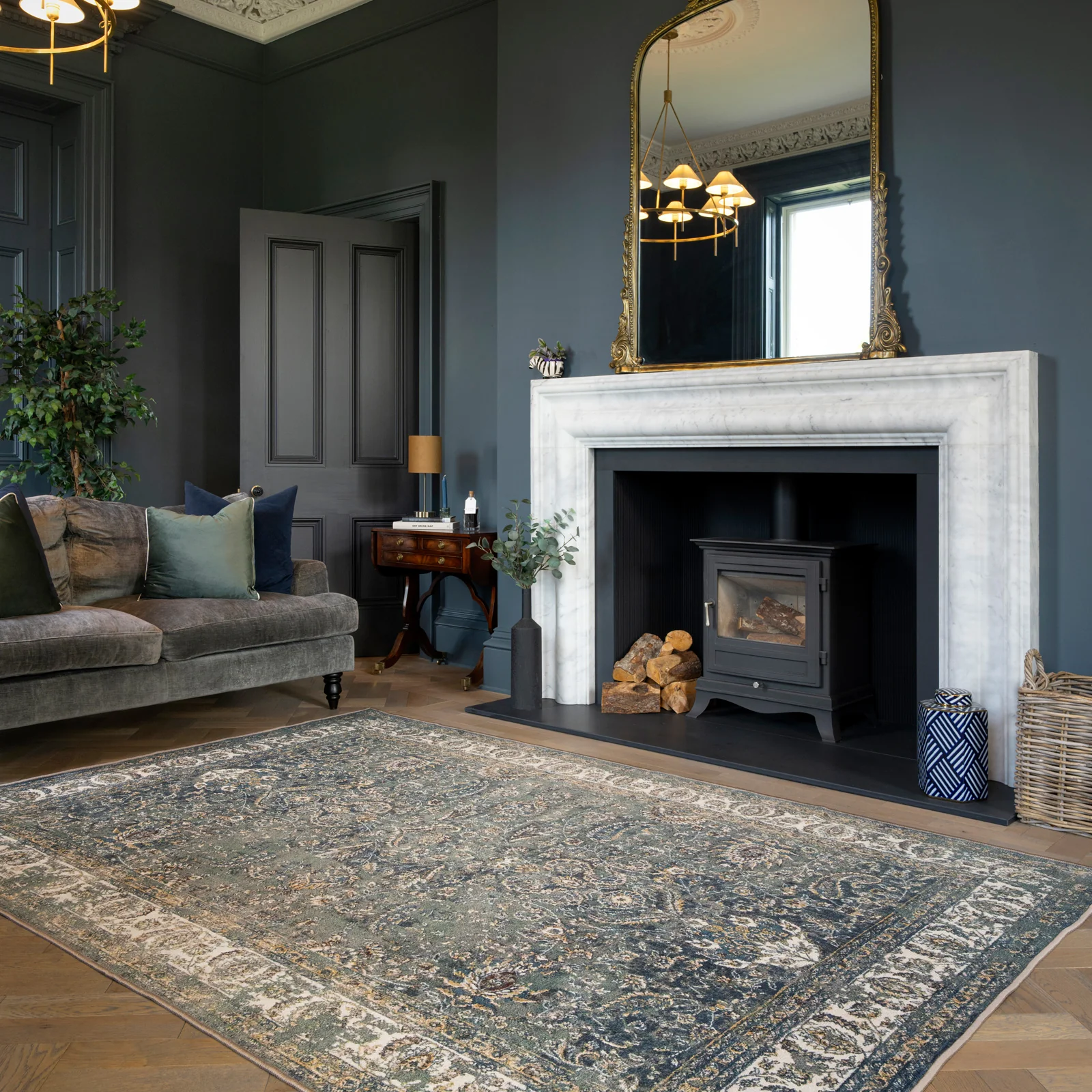 Soft Washable Classic Green Rug - Maude - Image 2
