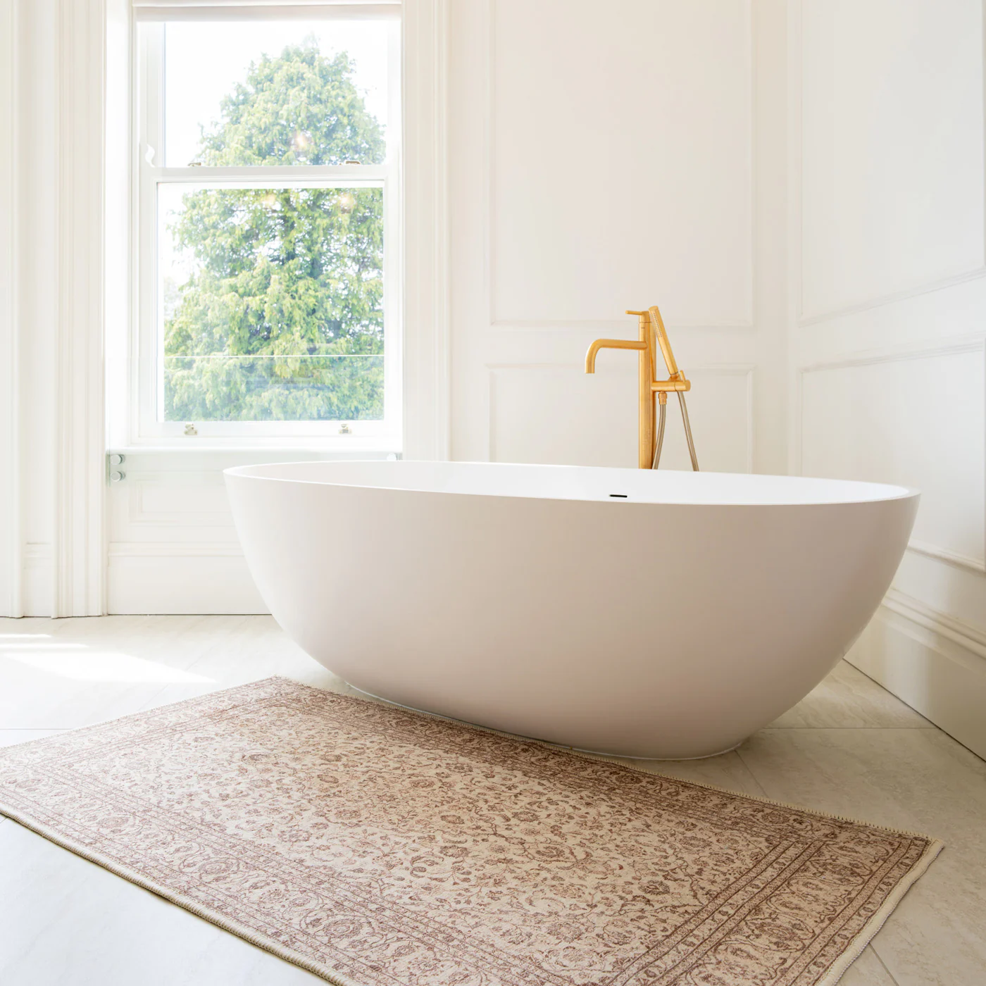 Soft Washable Cream Bathroom Mat - Adeline - Image 3