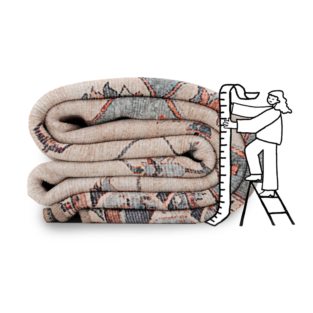 Soft Washable Blue Heritage Rug - Hazel - Image 14