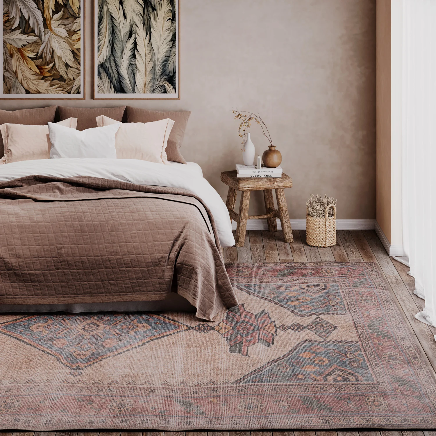 Soft Washable Multicolour Moroccan Rug - Coralie - Image 6