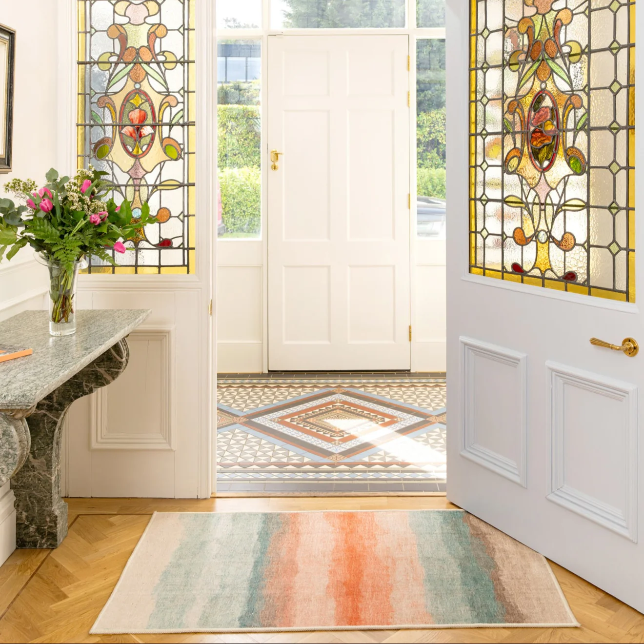 Soft Washable Multicolour Doormat - Solene - Image 2