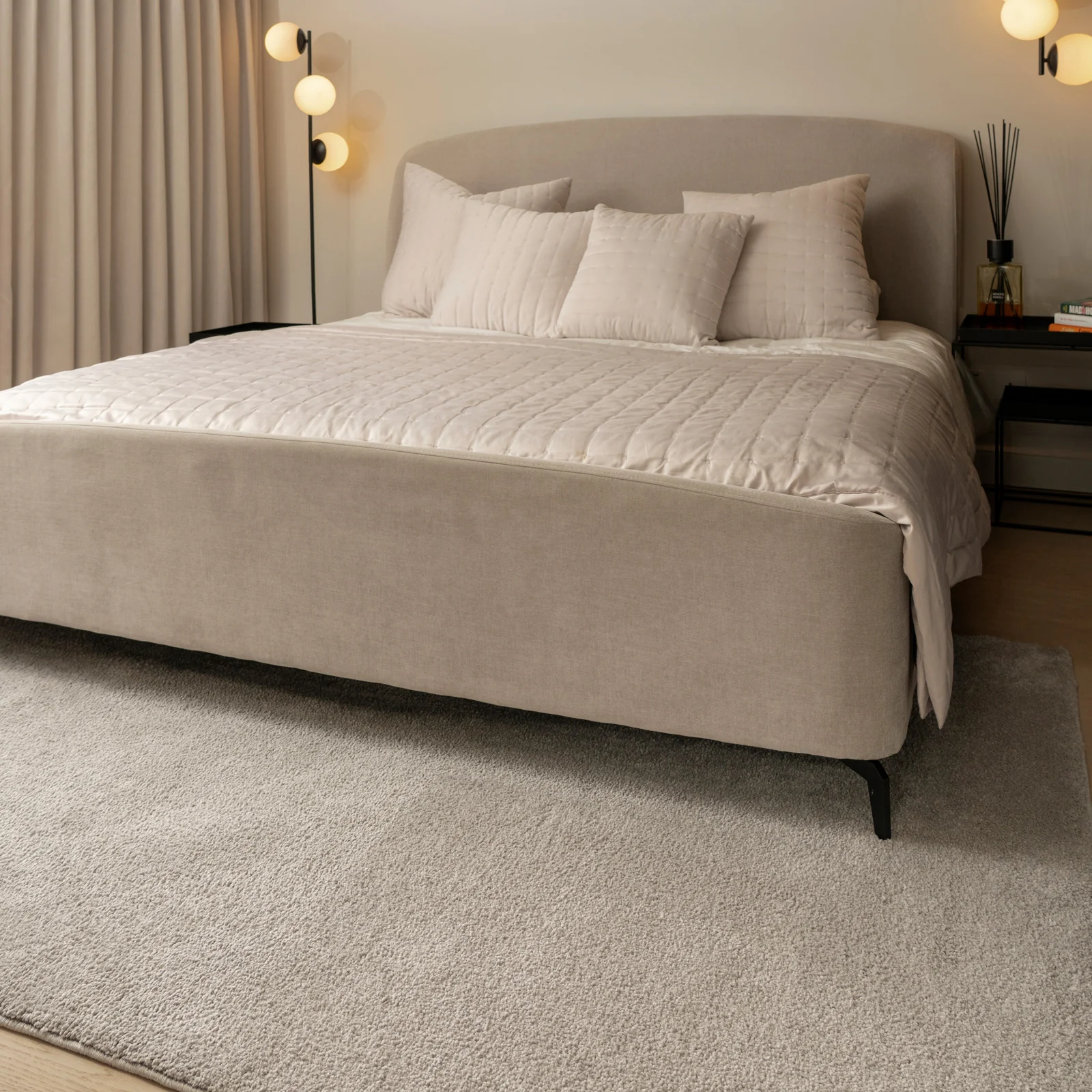 Soft Washable Silver Grey Shaggy Rug - Image 2