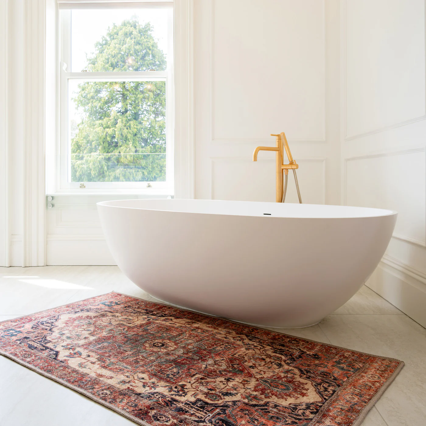 Soft Washable Terracotta Bathroom Mat - Verity - Image 3