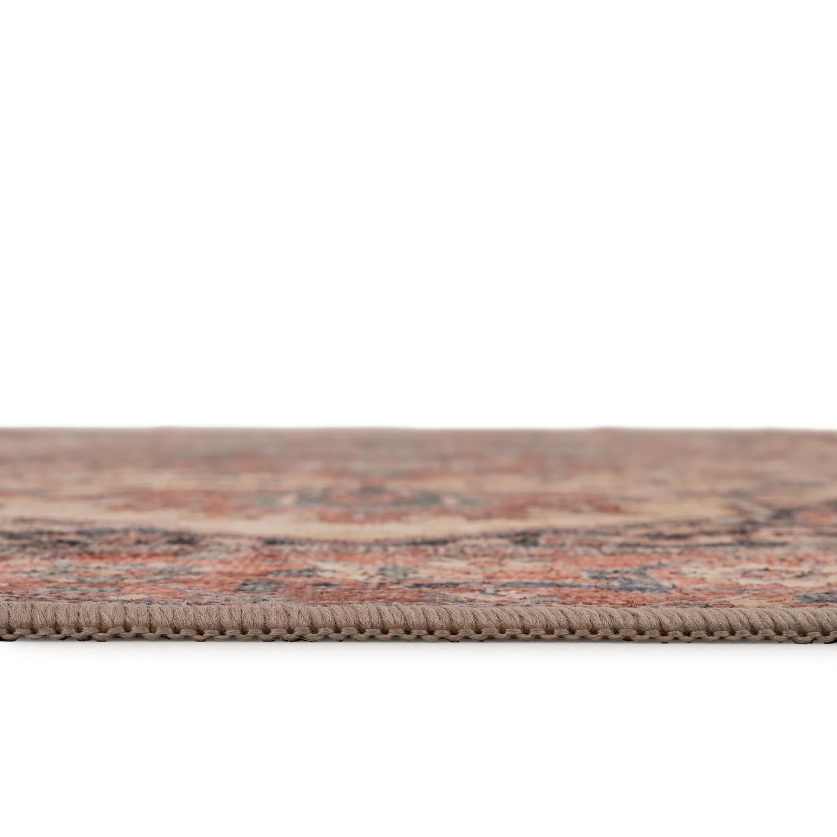 Soft Washable Terracotta Medallion Rug - Verity - Image 8