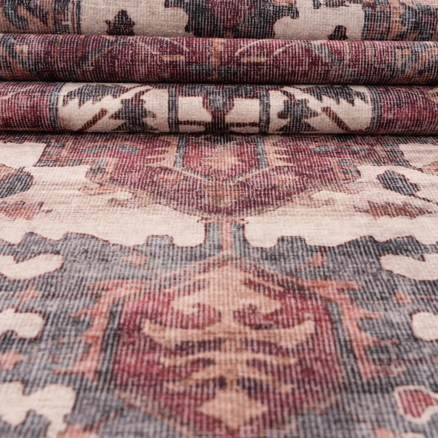Soft Washable Traditional Burgundy Rug - Rubyana - Image 9