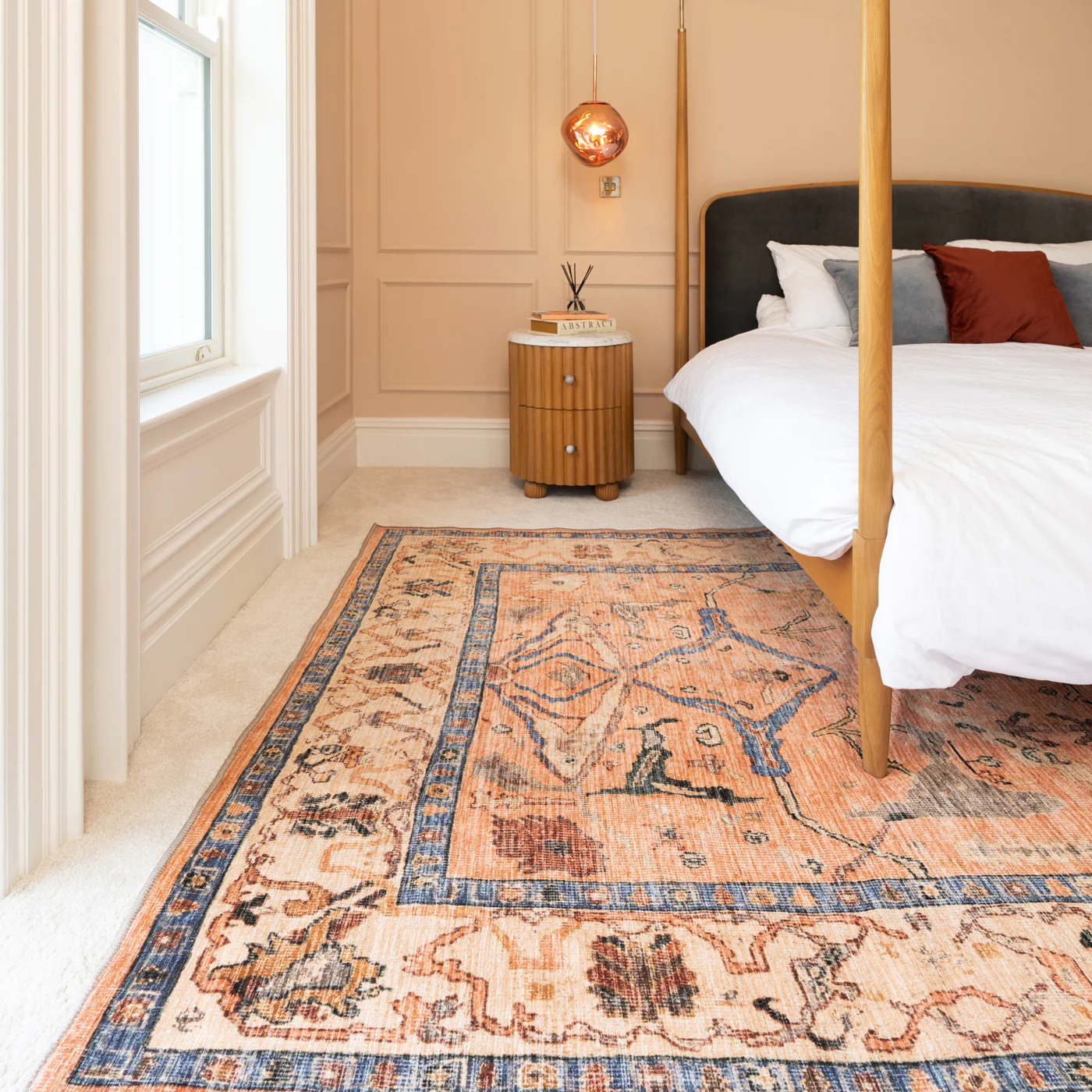 Soft Washable Multicolour Vintage Rug - Amelia - Image 2