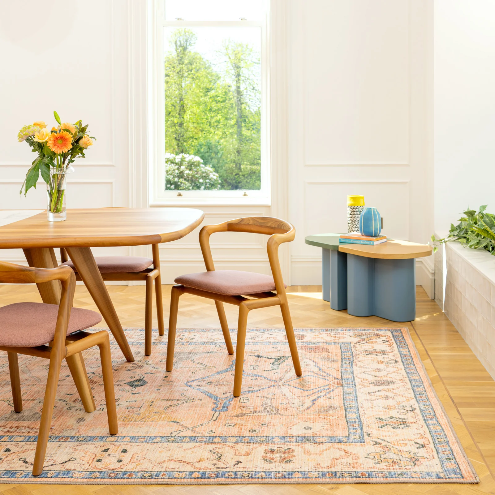 Soft Washable Multicolour Vintage Rug - Amelia - Image 3