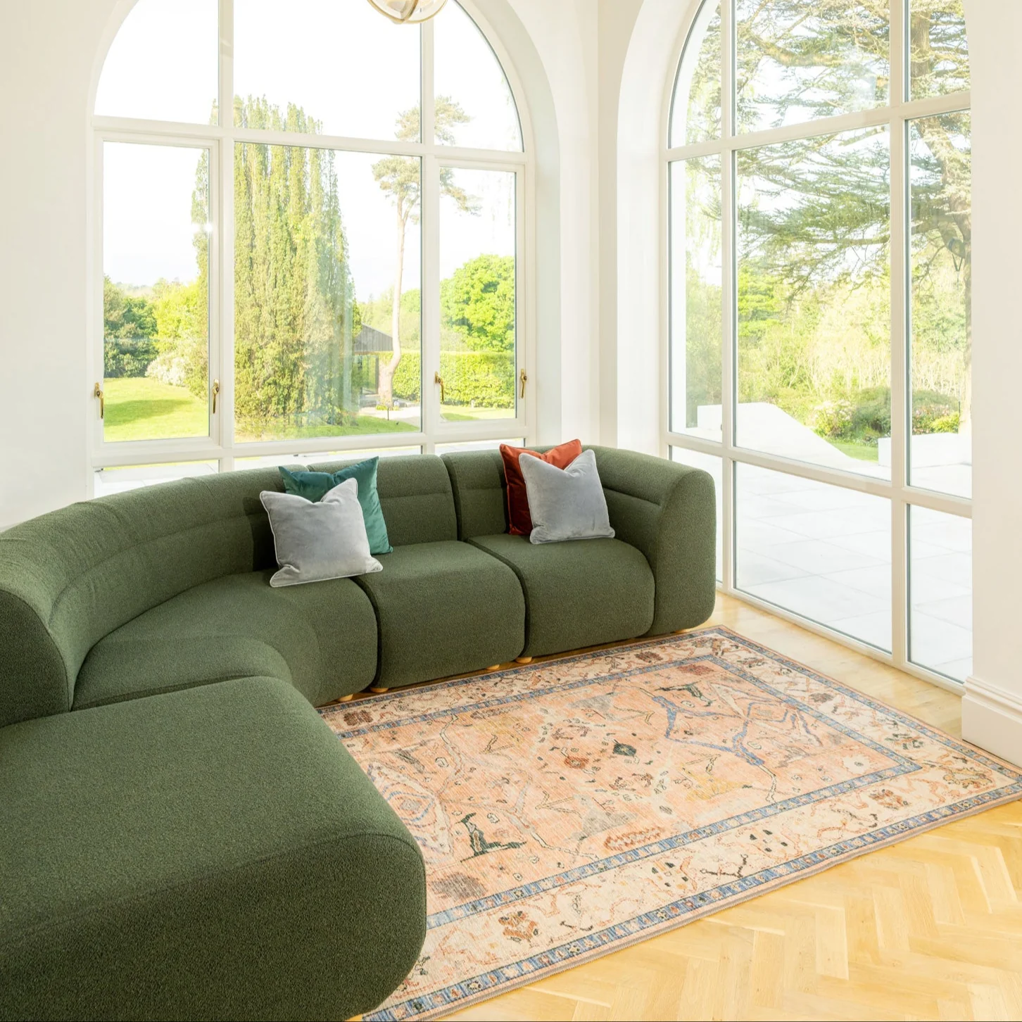 Soft Washable Multicolour Vintage Rug - Amelia - Image 4