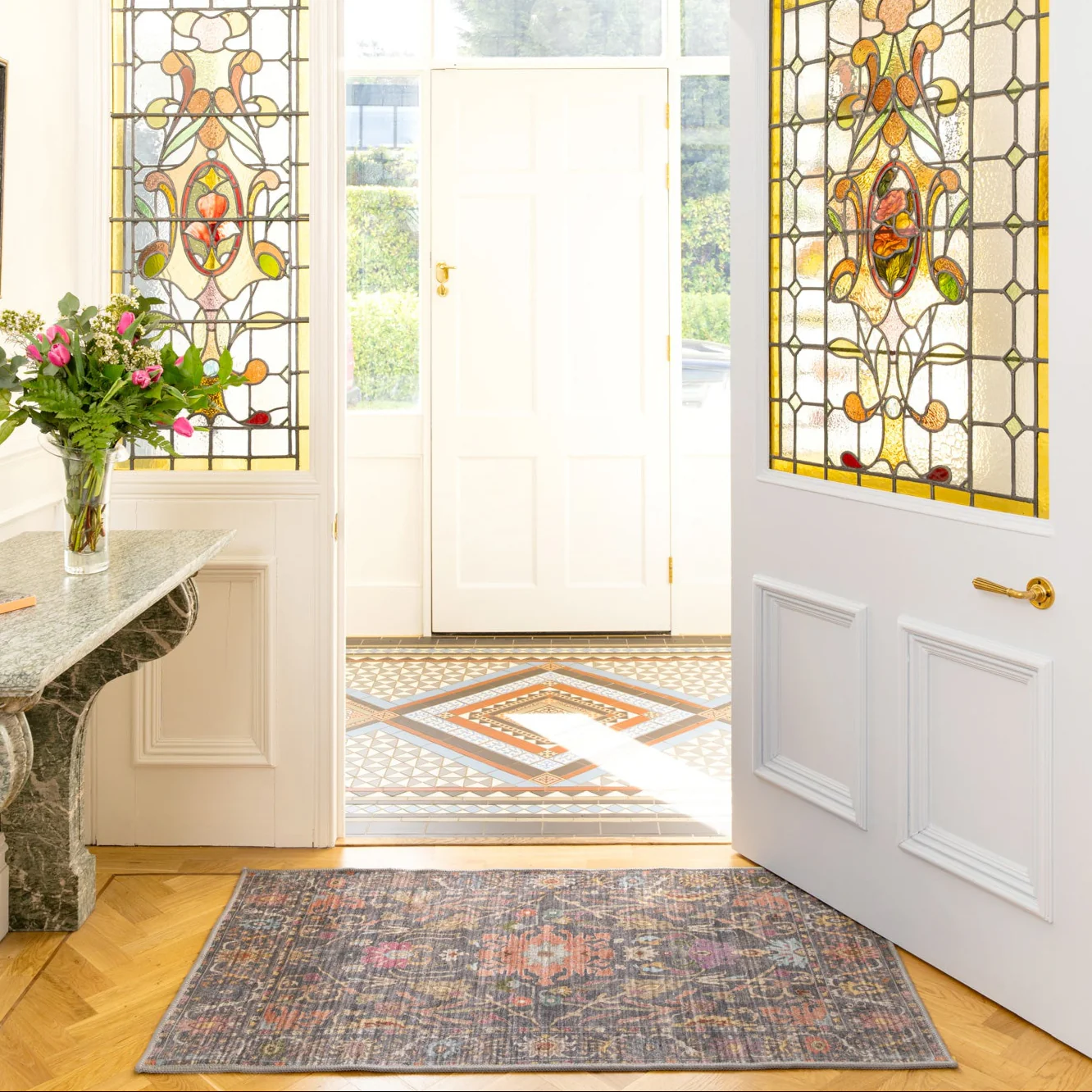 Soft Washable Wildflower Doormat - Francine - Image 2