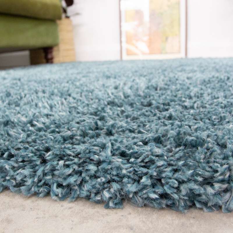 Soft Everyday Blue Shaggy Rug - Image 4