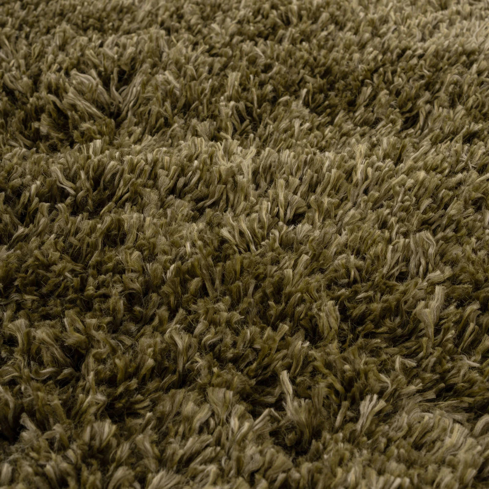 Soft Everyday Olive Green Shaggy Rug - Image 6