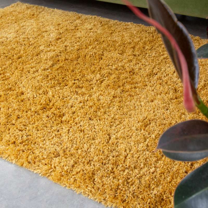 Soft Everyday Yellow Shaggy Rug - Image 3