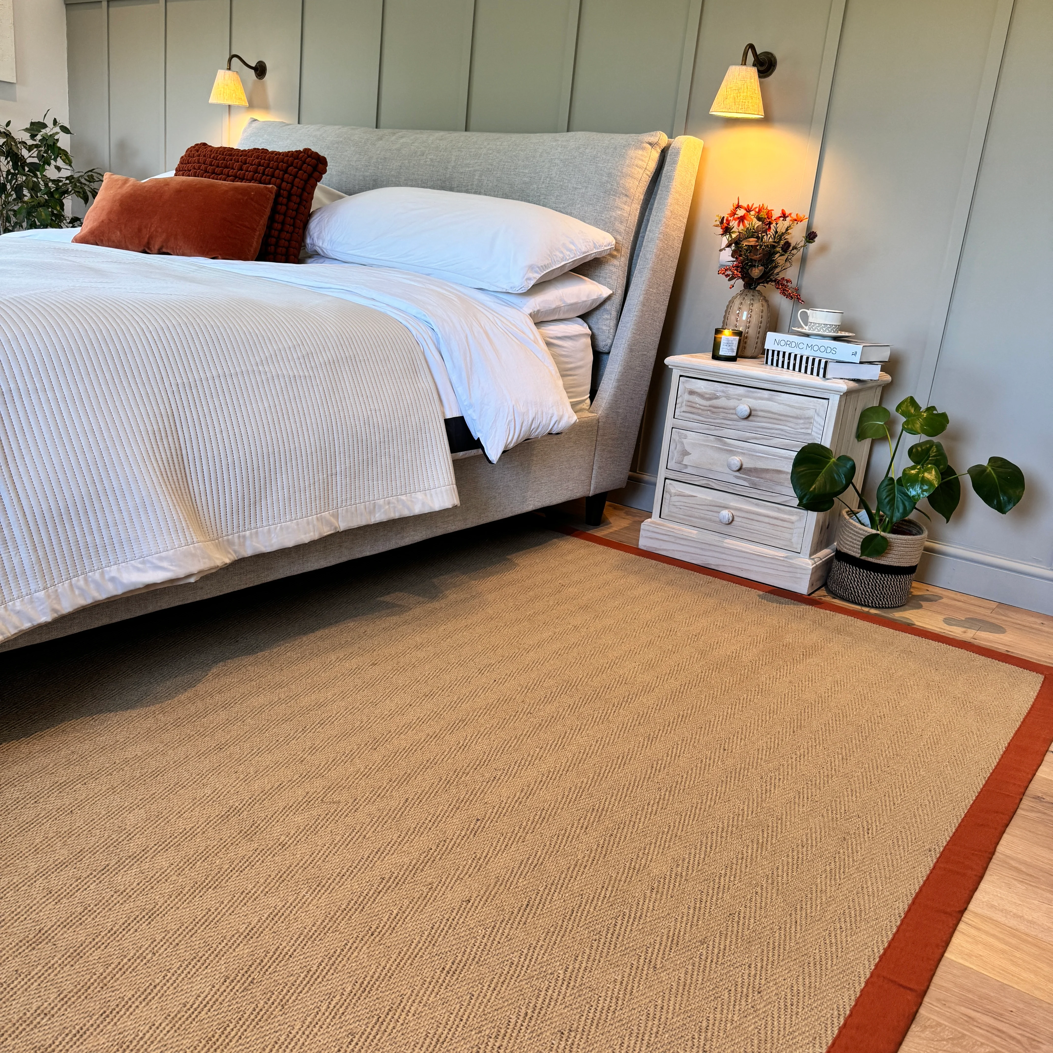 Terracotta Border Jute Rug - Juliette Rust - Image 6