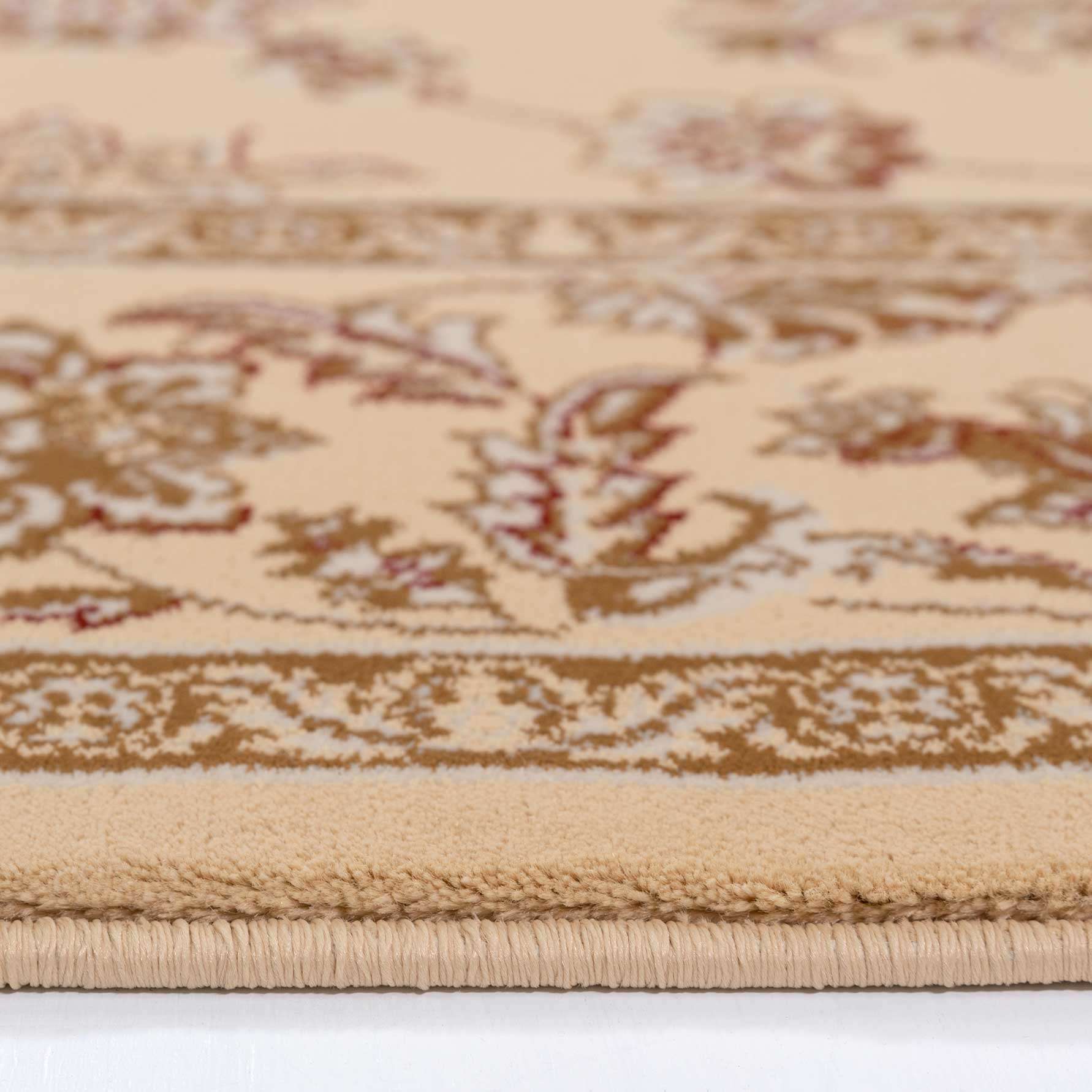 Traditional Cream Motif Bordered Rug - Dana - Image 6
