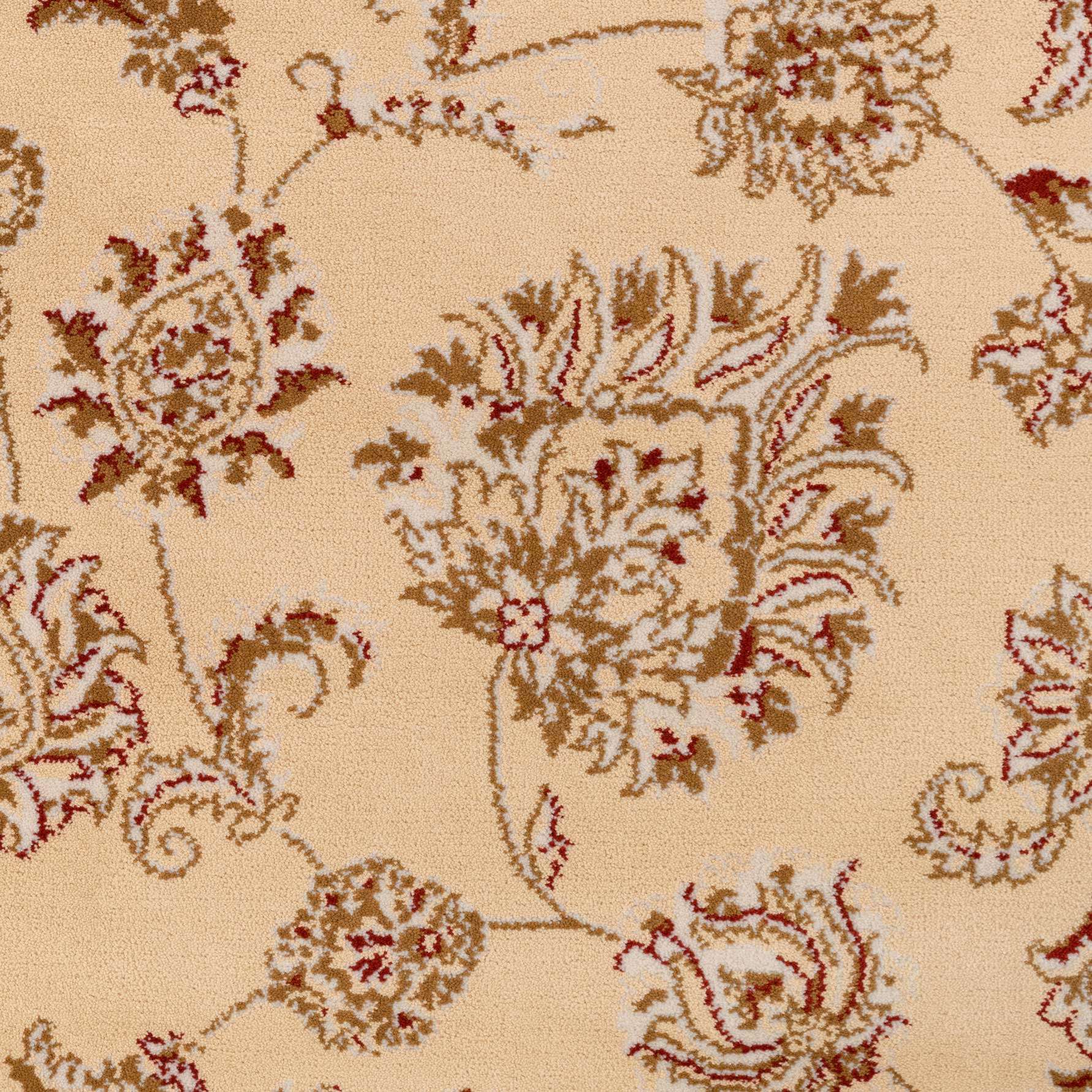 Traditional Cream Motif Round Rug - Image 4