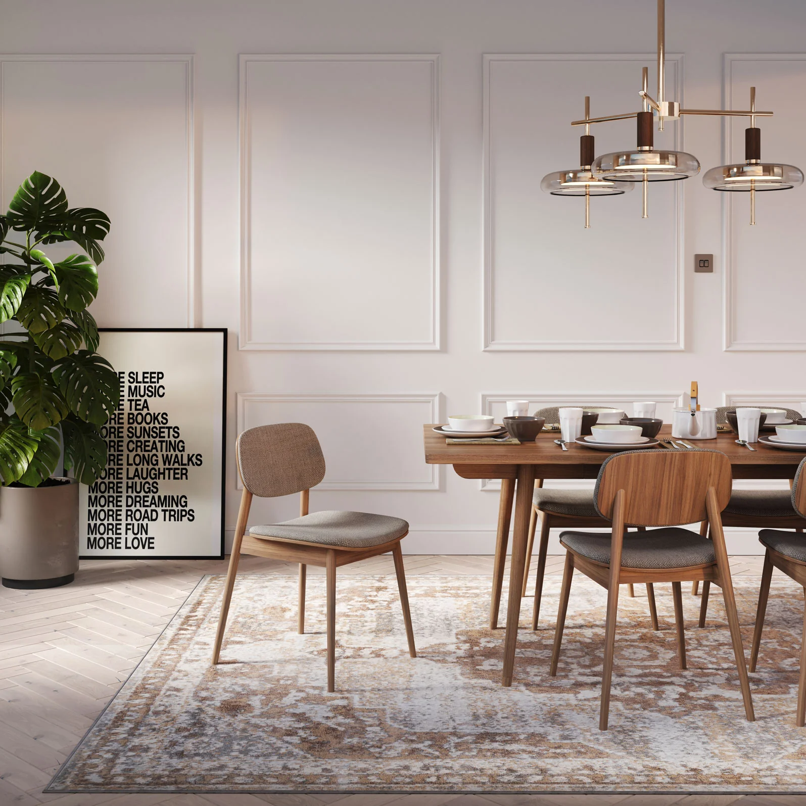 Traditional Distressed Chic Beige Area Rug - Image 3